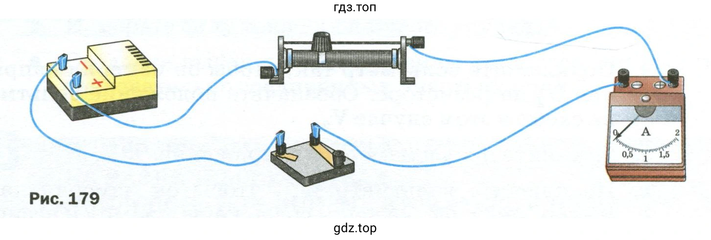 Начертить схему электрической цепи, показанной на рисунке 179