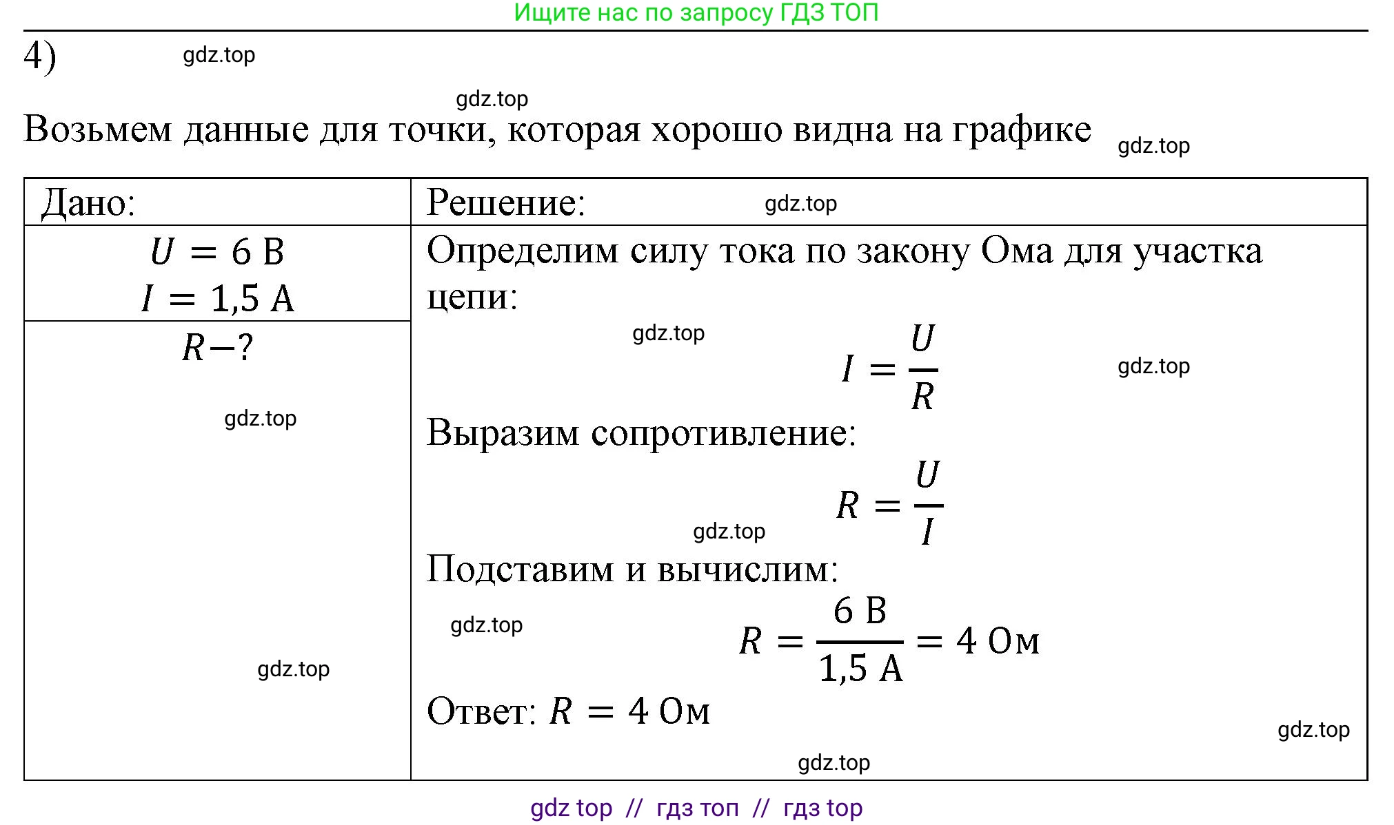 Физика, 8 класс Учебник, автор: Пёрышкин И М, издательство Просвещение, Москва, 2023, белого цвета, страница 151, номер 4, Решение 1