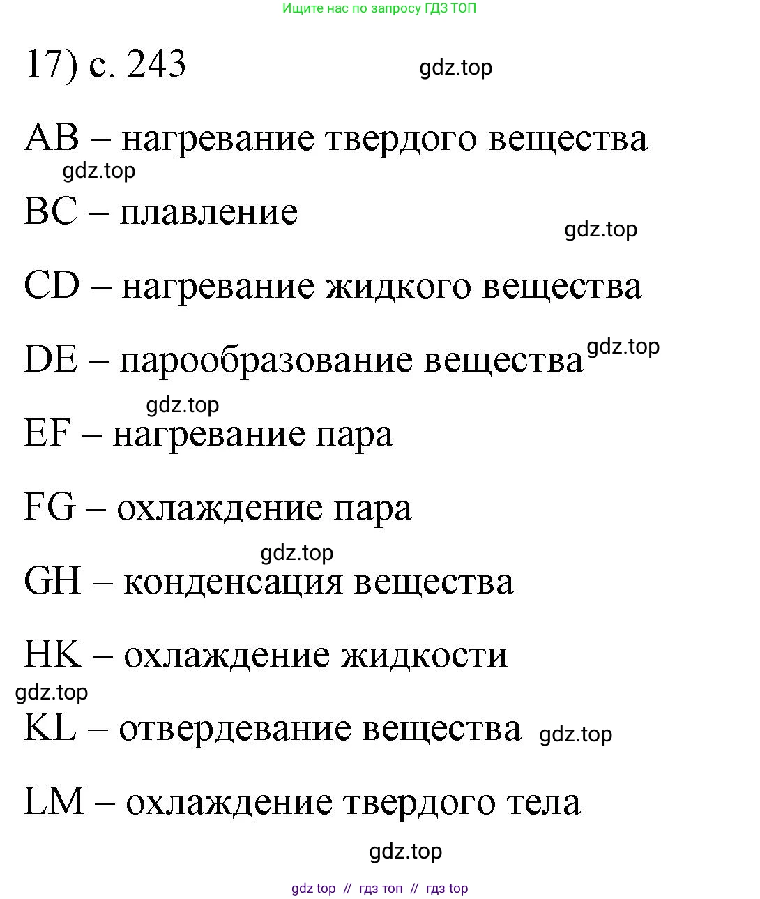 Физика, 8 класс Учебник, автор: Пёрышкин И М, издательство Просвещение, Москва, 2023, белого цвета, страница 243, номер 17, Решение 1