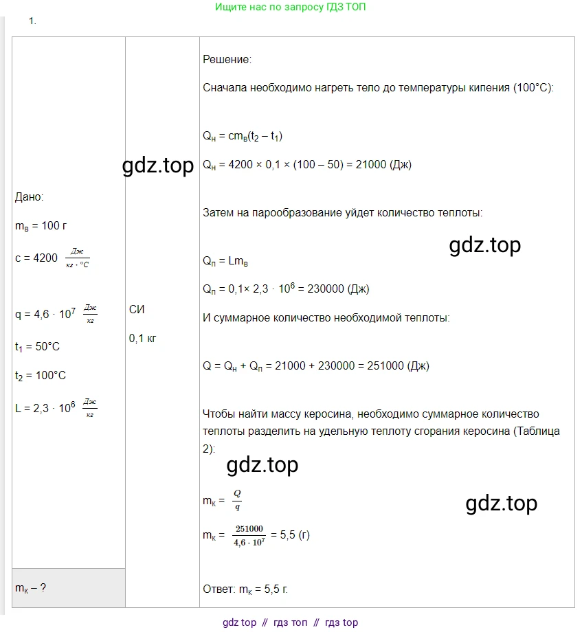 Физика, 8 класс Учебник, автор: Пёрышкин И М, издательство Просвещение, Москва, 2023, белого цвета, страница 89, номер 1, Решение 3