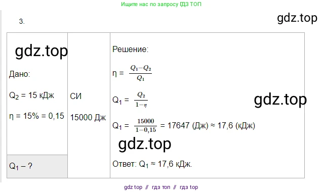Физика, 8 класс Учебник, автор: Пёрышкин И М, издательство Просвещение, Москва, 2023, белого цвета, страница 97, номер 3, Решение 3