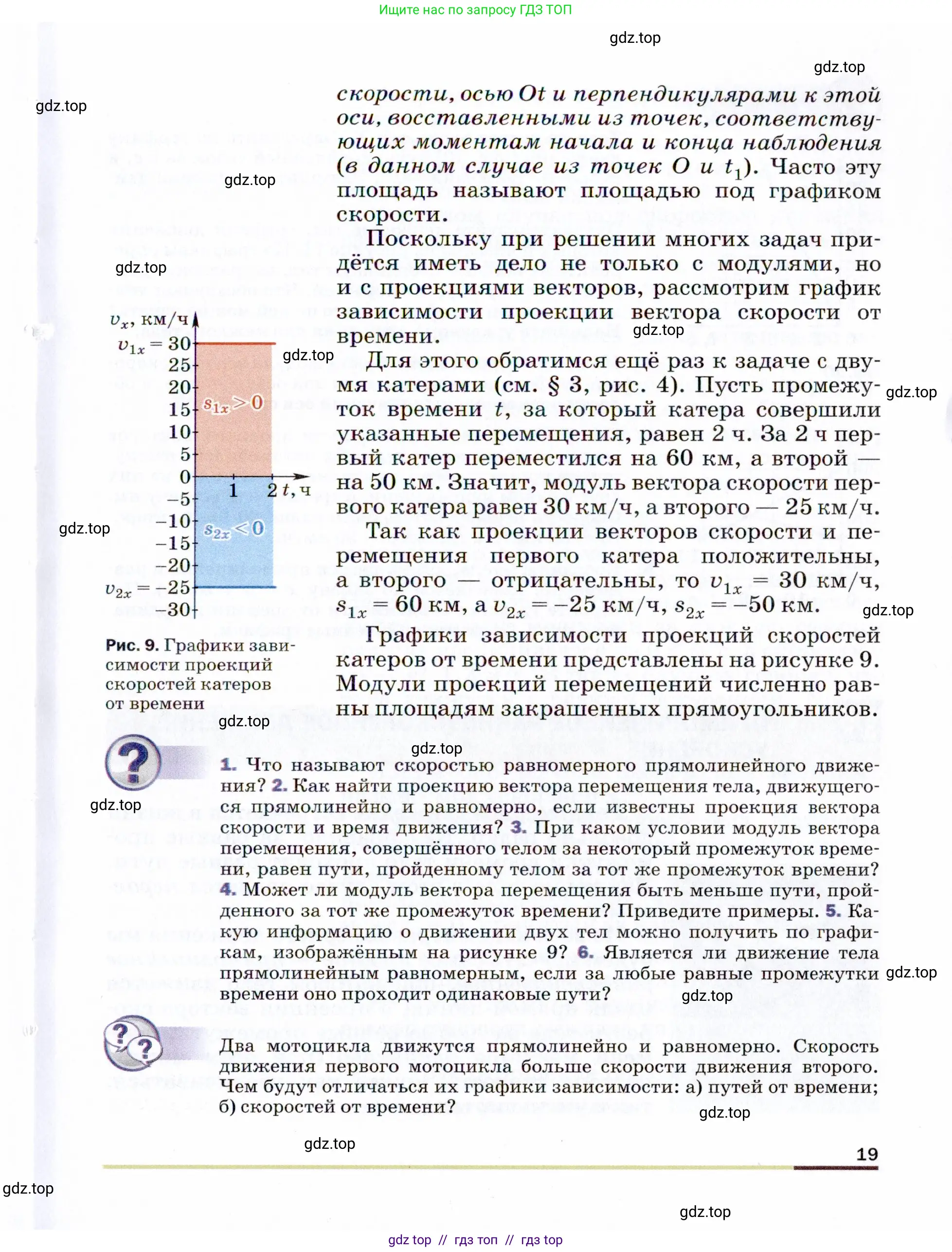 Физика, 9 класс Учебник, авторы: Пёрышкин И М, Гутник Елена Моисеевна, Иванов Александр Иванович, Петрова Мария Арсеньевна, издательство Просвещение, Москва, 2021 - 2022, страница 19