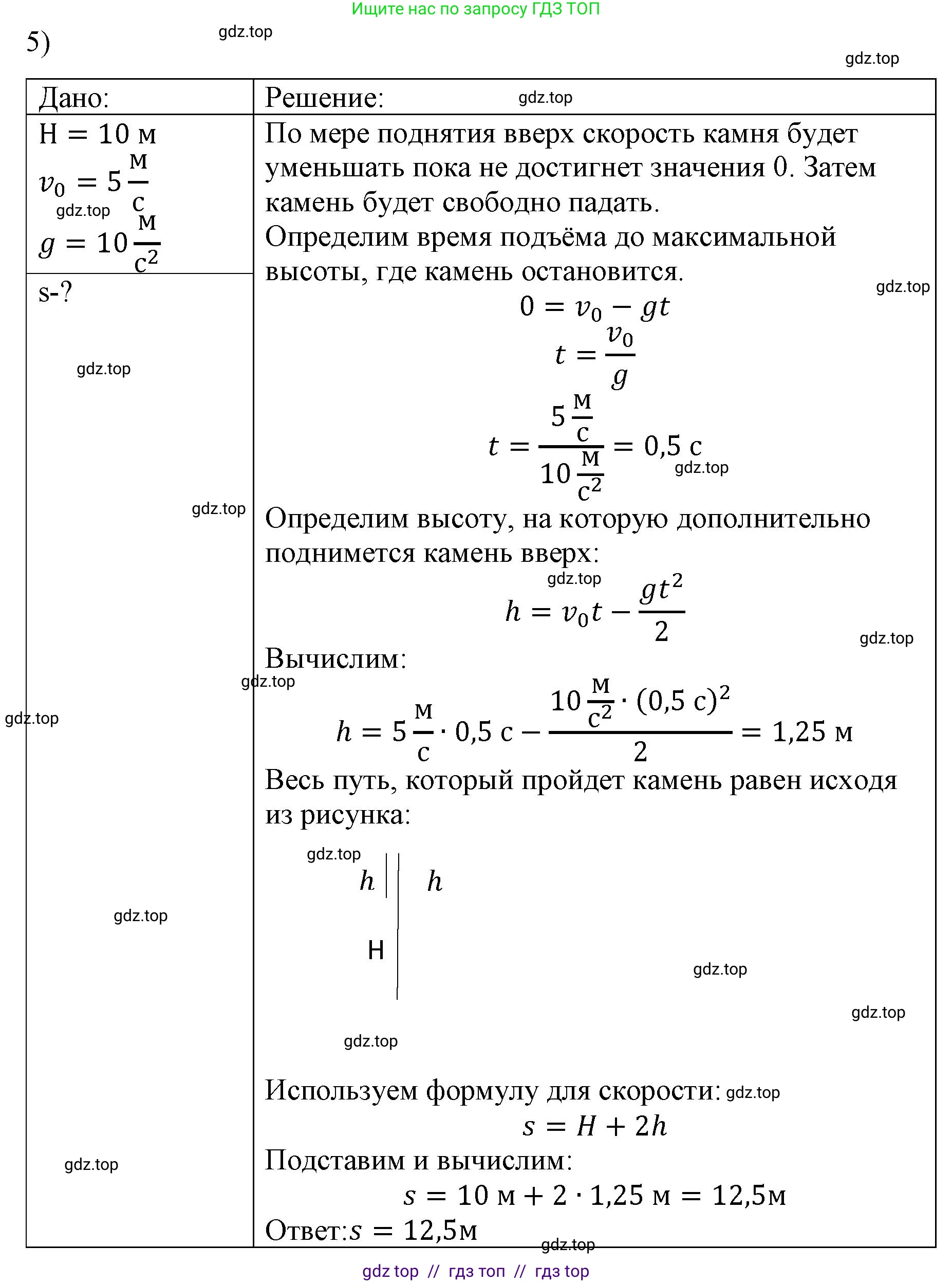 Физика, 9 класс Учебник, авторы: Пёрышкин И М, Гутник Елена Моисеевна, Иванов Александр Иванович, Петрова Мария Арсеньевна, издательство Просвещение, Москва, 2021 - 2022, страница 59, номер 5, Решение