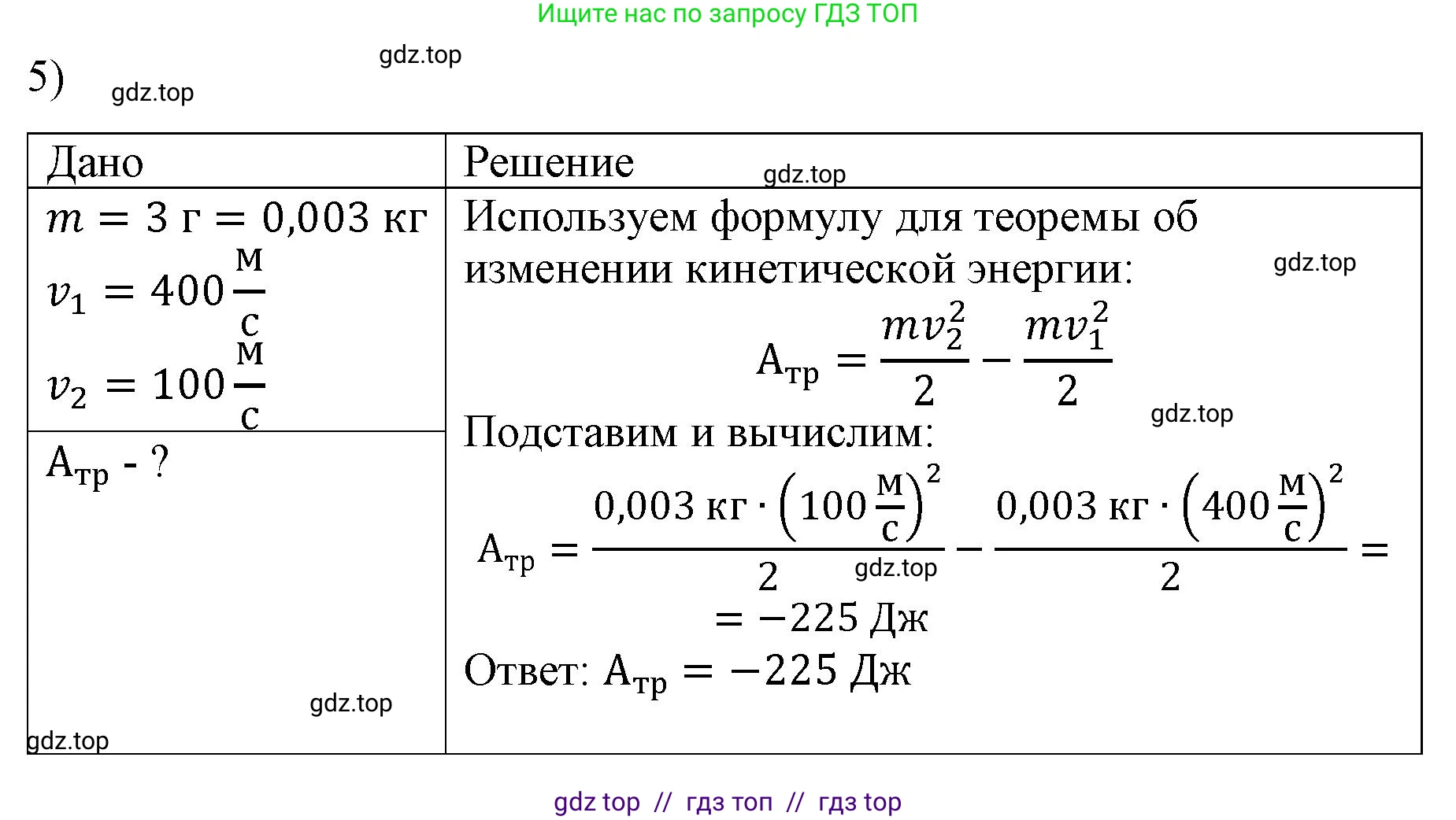 Физика, 9 класс Учебник, авторы: Пёрышкин И М, Гутник Елена Моисеевна, Иванов Александр Иванович, Петрова Мария Арсеньевна, издательство Просвещение, Москва, 2021 - 2022, страница 113, номер 5, Решение