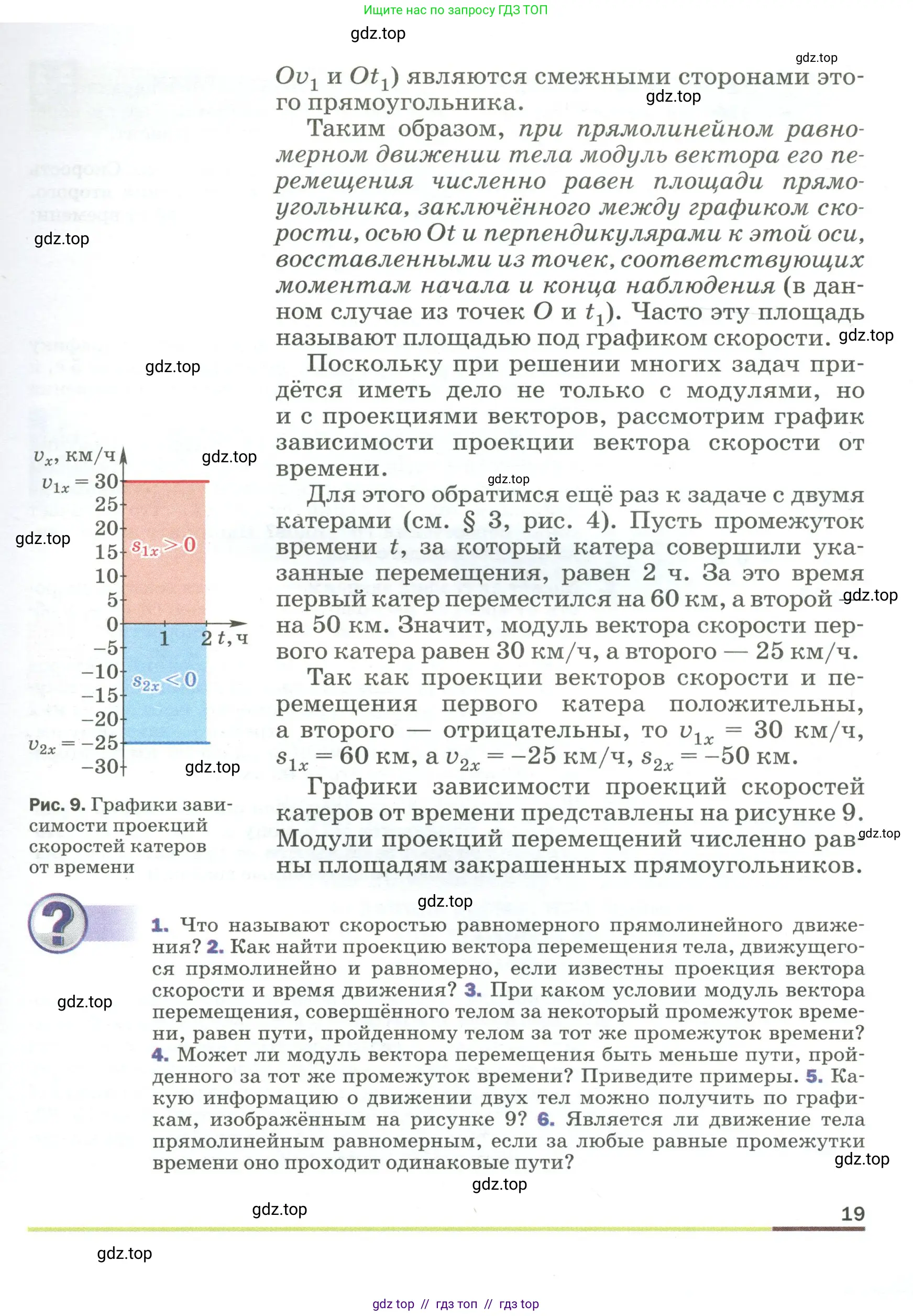 Физика, 9 класс Учебник, авторы: Пёрышкин И М, Гутник Елена Моисеевна, Иванов Александр Иванович, Петрова Мария Арсеньевна, издательство Просвещение, Москва, 2023, белого цвета, страница 19
