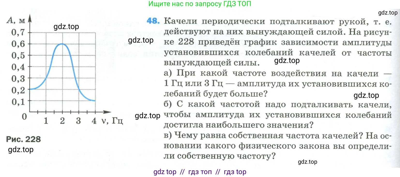 Физика, 9 класс Учебник, авторы: Пёрышкин И М, Гутник Елена Моисеевна, Иванов Александр Иванович, Петрова Мария Арсеньевна, издательство Просвещение, Москва, 2023, белого цвета, страница 338, номер 48, Условие
