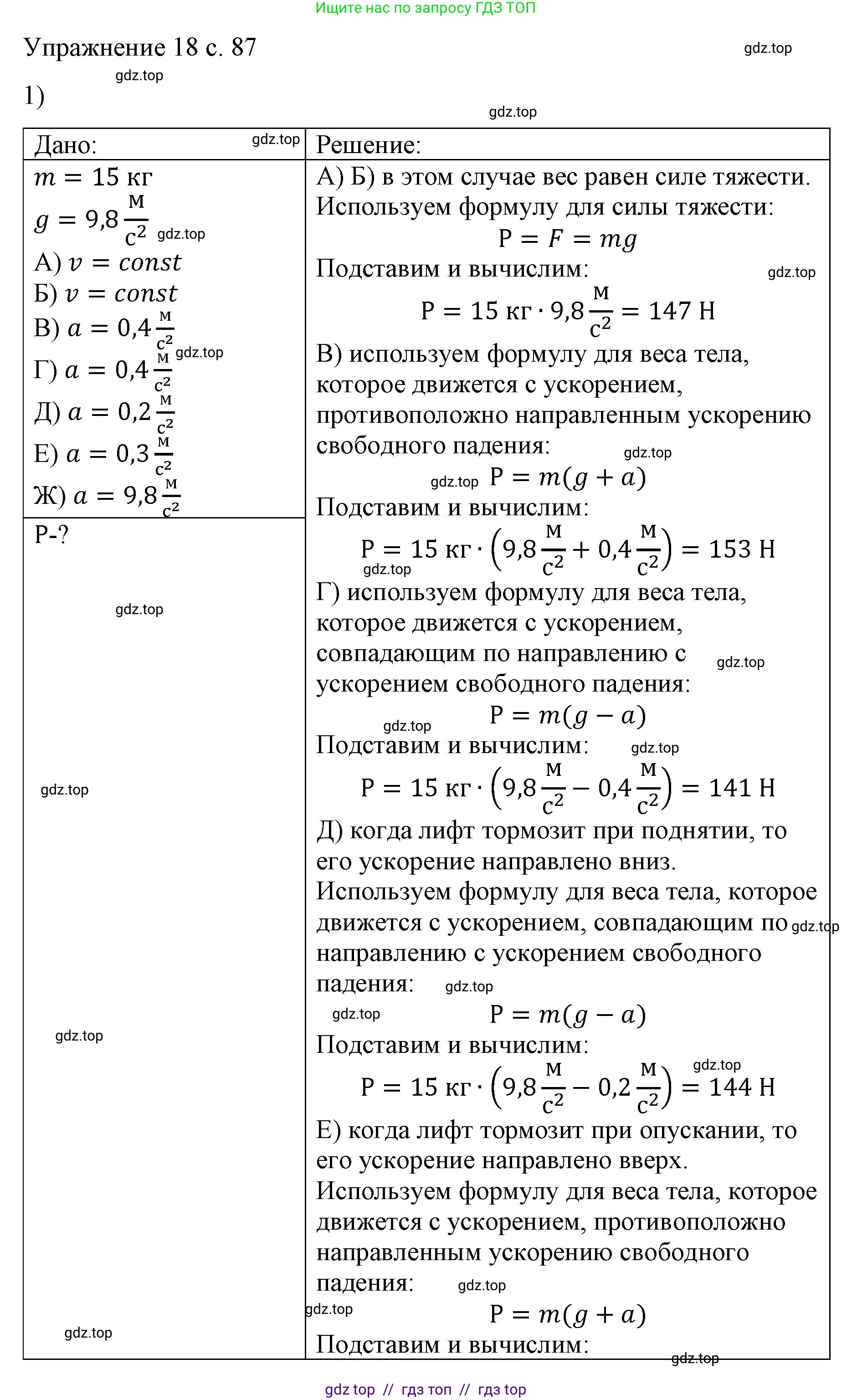 Физика, 9 класс Учебник, авторы: Пёрышкин И М, Гутник Елена Моисеевна, Иванов Александр Иванович, Петрова Мария Арсеньевна, издательство Просвещение, Москва, 2023, белого цвета, страница 87, номер 1, Решение