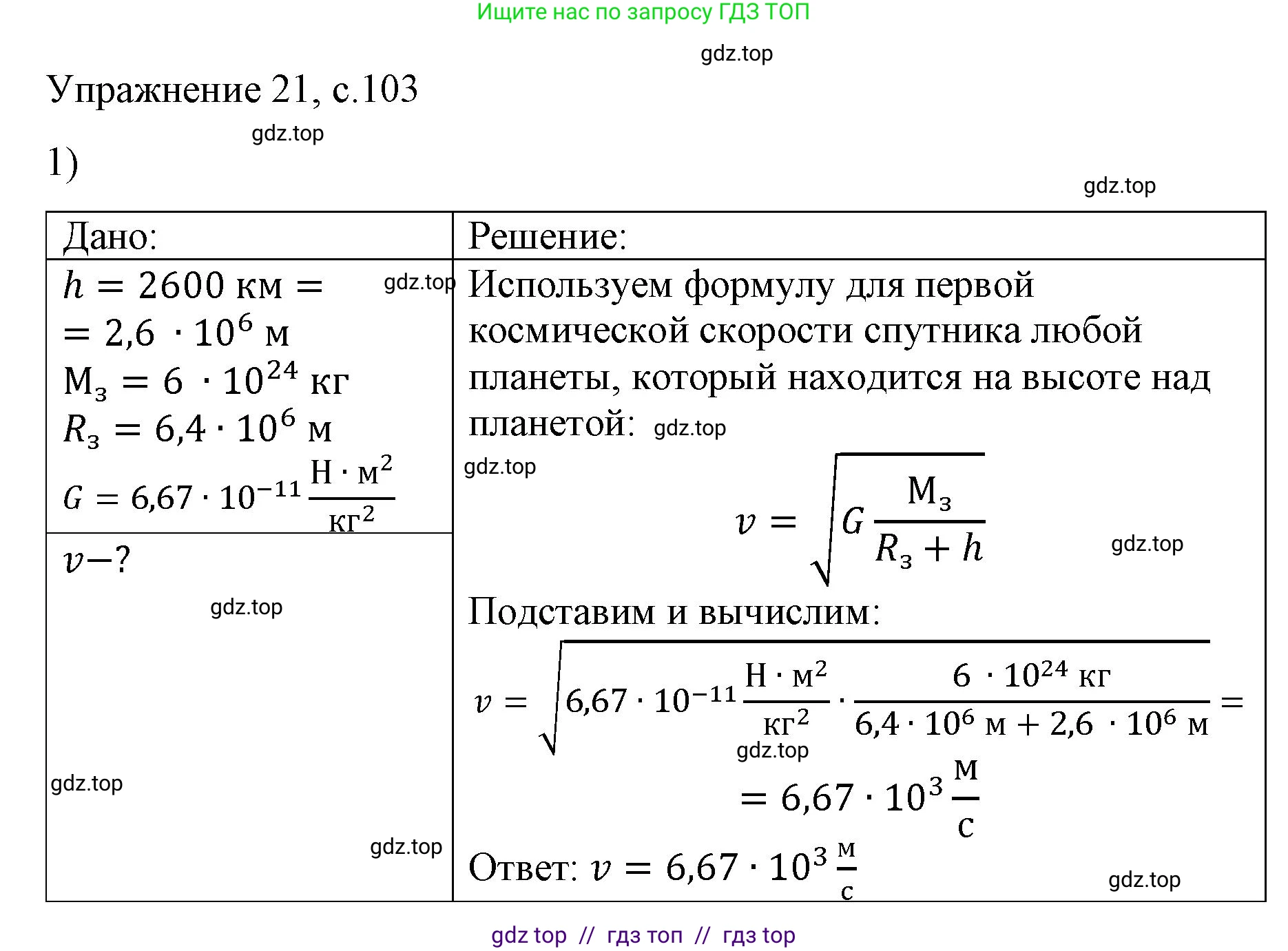 Физика, 9 класс Учебник, авторы: Пёрышкин И М, Гутник Елена Моисеевна, Иванов Александр Иванович, Петрова Мария Арсеньевна, издательство Просвещение, Москва, 2023, белого цвета, страница 103, номер 1, Решение