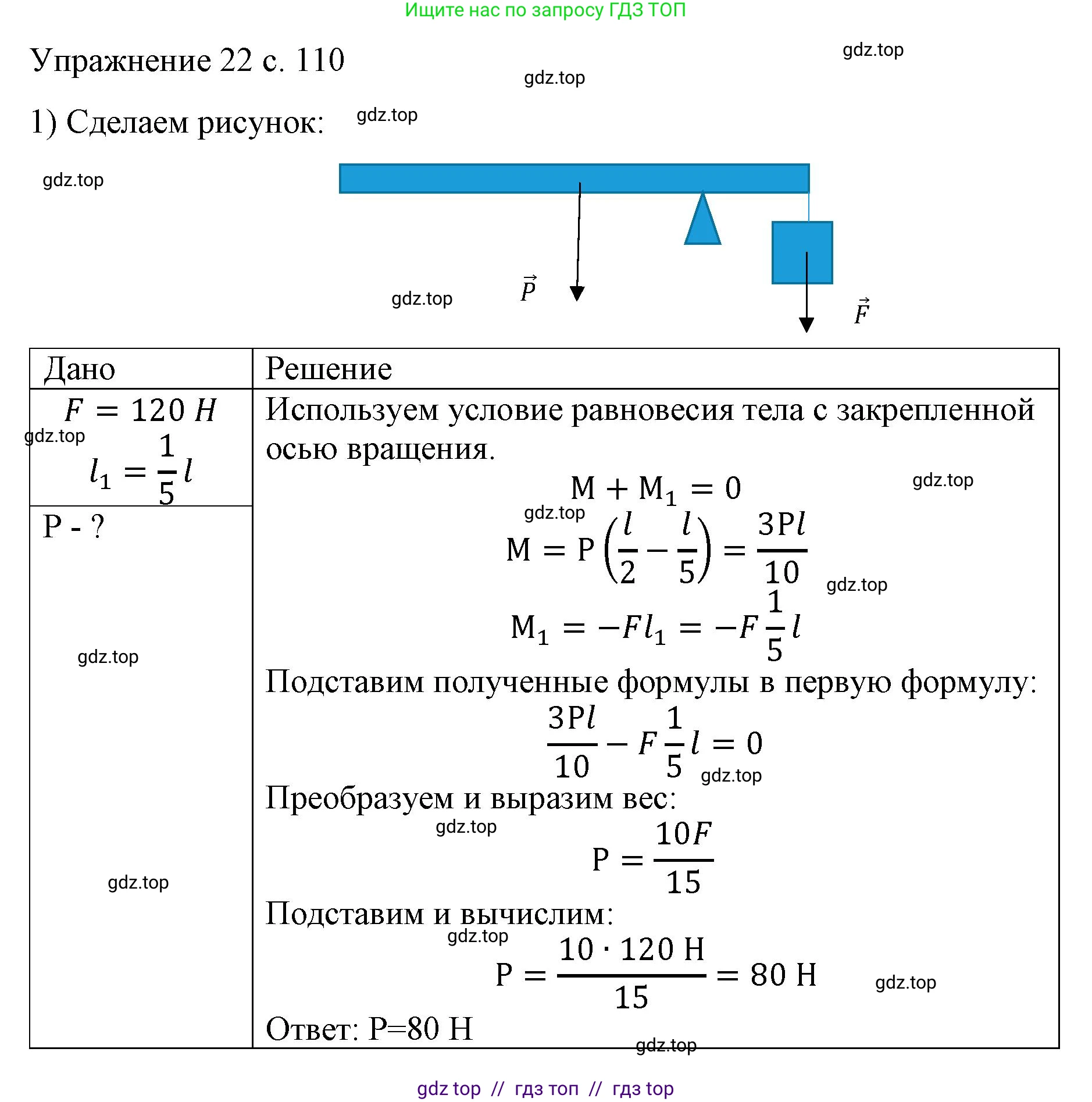 Физика, 9 класс Учебник, авторы: Пёрышкин И М, Гутник Елена Моисеевна, Иванов Александр Иванович, Петрова Мария Арсеньевна, издательство Просвещение, Москва, 2023, белого цвета, страница 110, номер 1, Решение