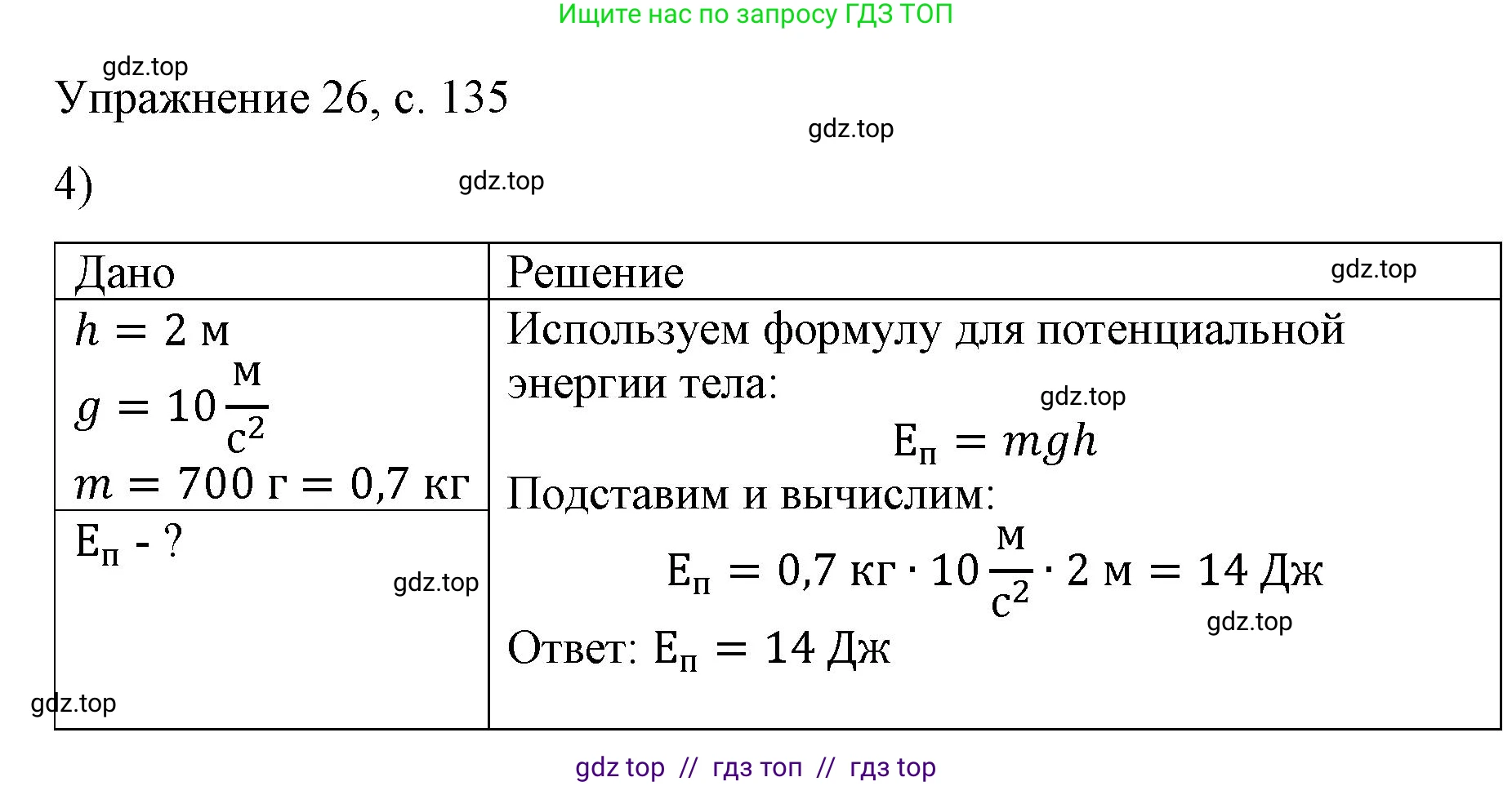 Физика, 9 класс Учебник, авторы: Пёрышкин И М, Гутник Елена Моисеевна, Иванов Александр Иванович, Петрова Мария Арсеньевна, издательство Просвещение, Москва, 2023, белого цвета, страница 135, номер 4, Решение