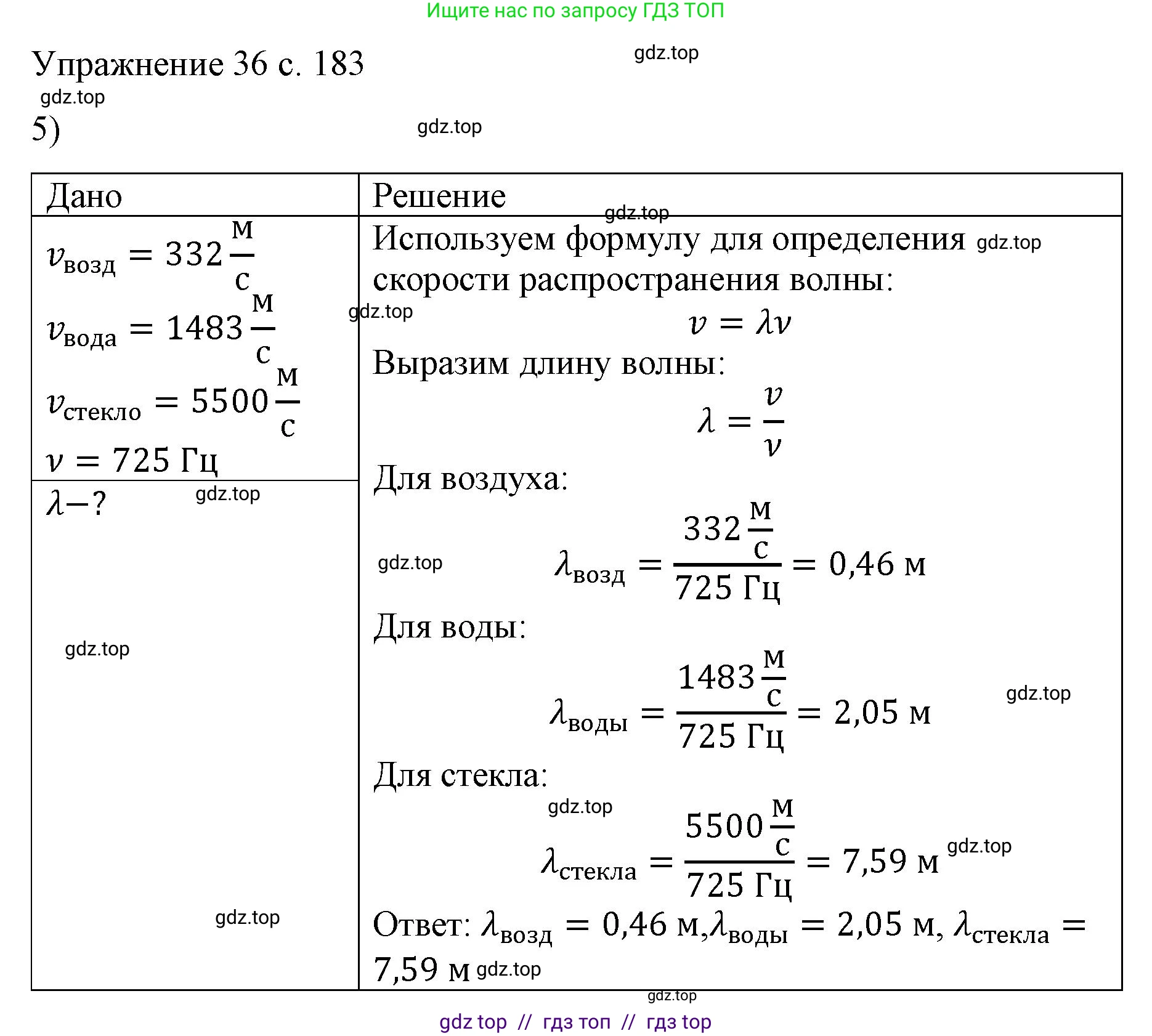Физика, 9 класс Учебник, авторы: Пёрышкин И М, Гутник Елена Моисеевна, Иванов Александр Иванович, Петрова Мария Арсеньевна, издательство Просвещение, Москва, 2023, белого цвета, страница 183, номер 5, Решение