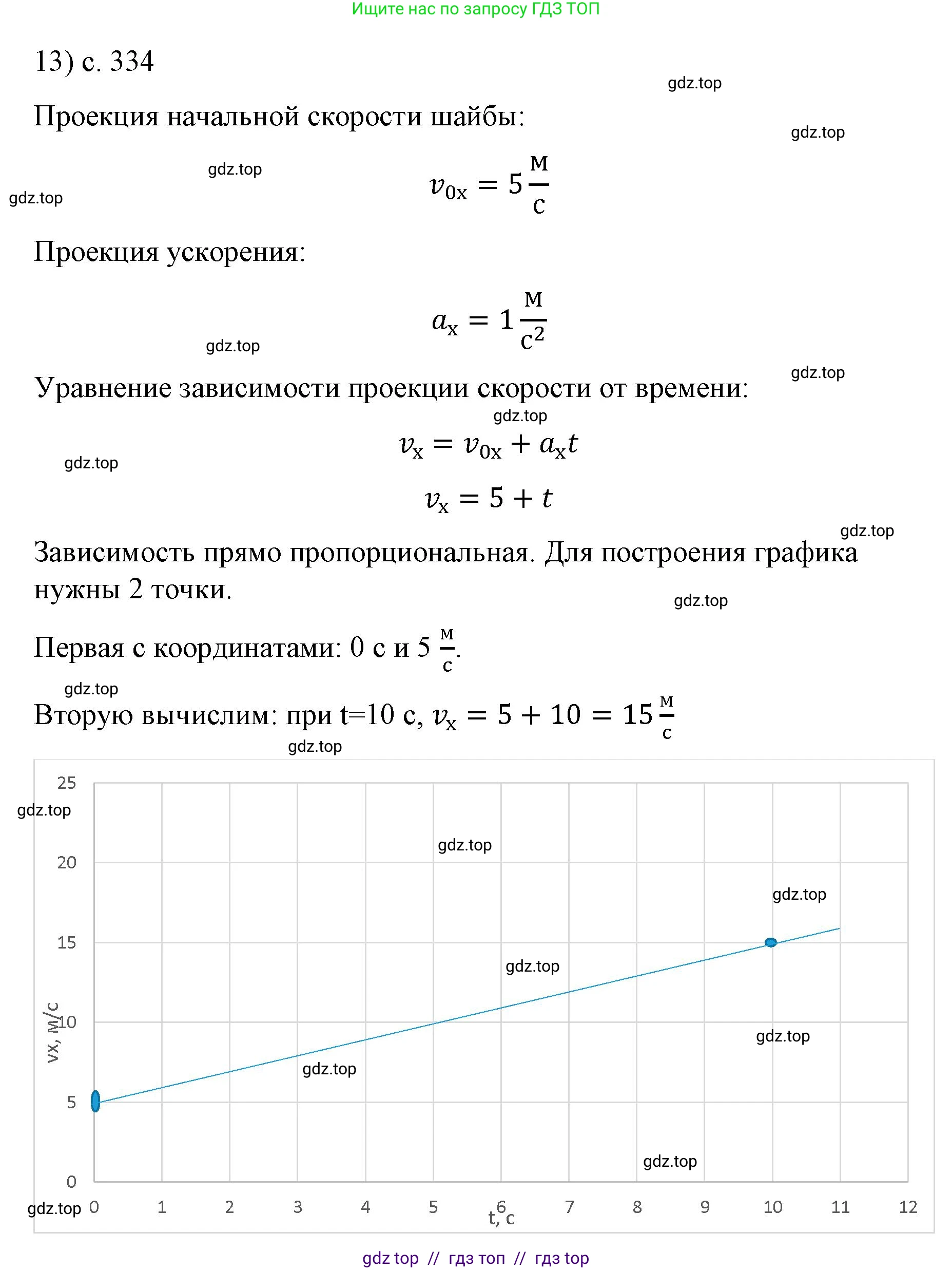 Физика, 9 класс Учебник, авторы: Пёрышкин И М, Гутник Елена Моисеевна, Иванов Александр Иванович, Петрова Мария Арсеньевна, издательство Просвещение, Москва, 2023, белого цвета, страница 334, номер 13, Решение