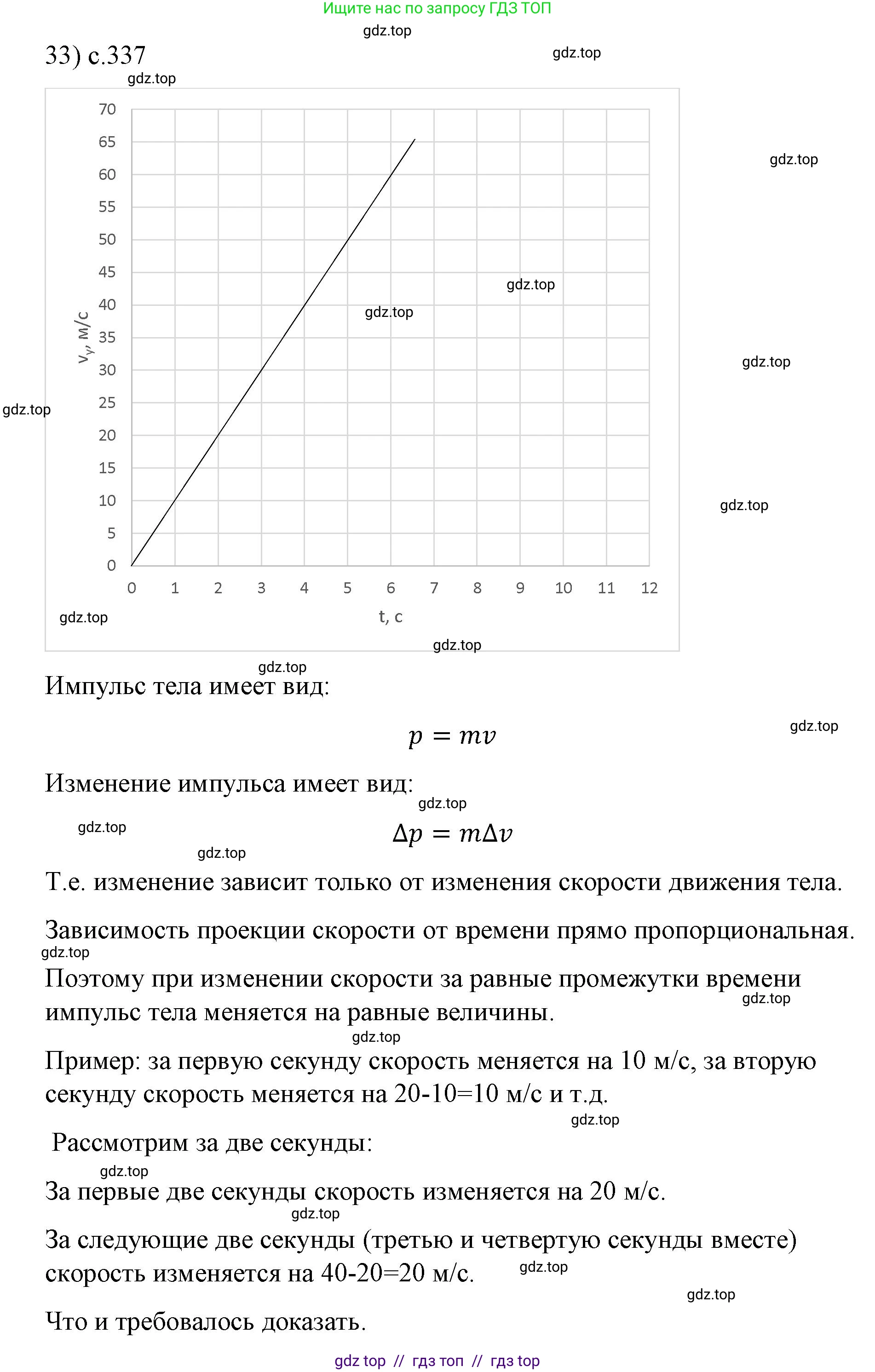 Физика, 9 класс Учебник, авторы: Пёрышкин И М, Гутник Елена Моисеевна, Иванов Александр Иванович, Петрова Мария Арсеньевна, издательство Просвещение, Москва, 2023, белого цвета, страница 337, номер 33, Решение