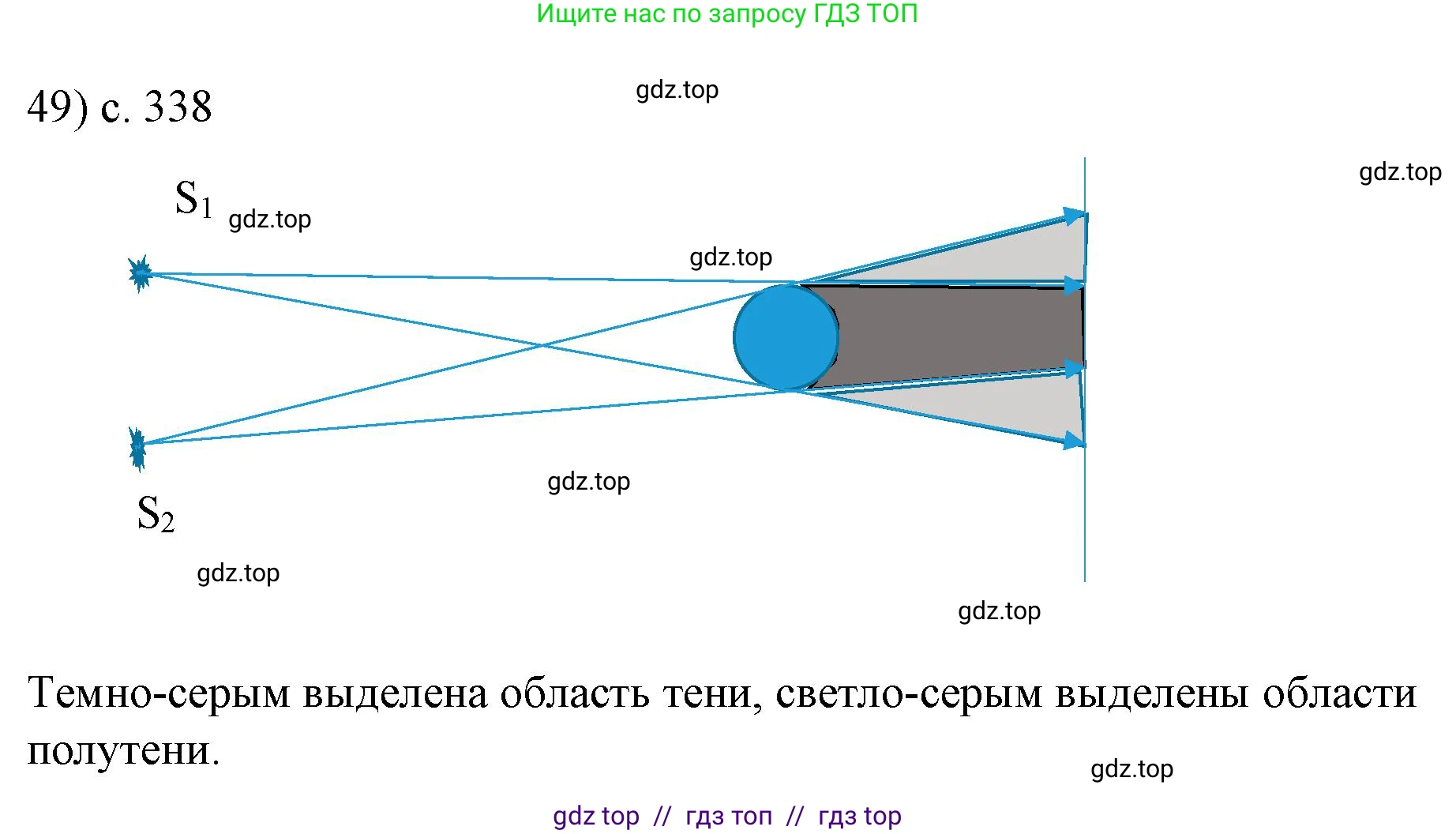 Физика, 9 класс Учебник, авторы: Пёрышкин И М, Гутник Елена Моисеевна, Иванов Александр Иванович, Петрова Мария Арсеньевна, издательство Просвещение, Москва, 2023, белого цвета, страница 338, номер 49, Решение