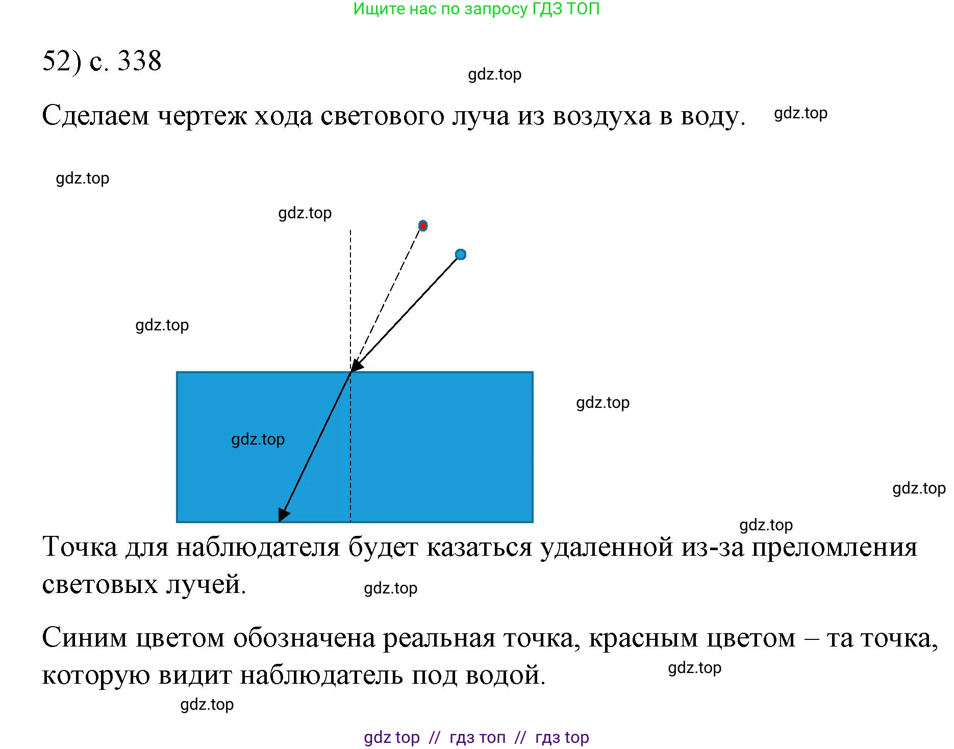 Физика, 9 класс Учебник, авторы: Пёрышкин И М, Гутник Елена Моисеевна, Иванов Александр Иванович, Петрова Мария Арсеньевна, издательство Просвещение, Москва, 2023, белого цвета, страница 338, номер 52, Решение