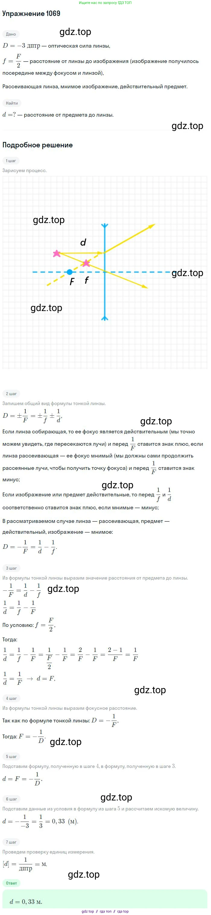 Физика, 10-11 класс Задачник, автор: Рымкевич Андрей Павлович, издательство Просвещение, Москва, 2016, белого цвета, страница 141, номер 1069, Решение 2