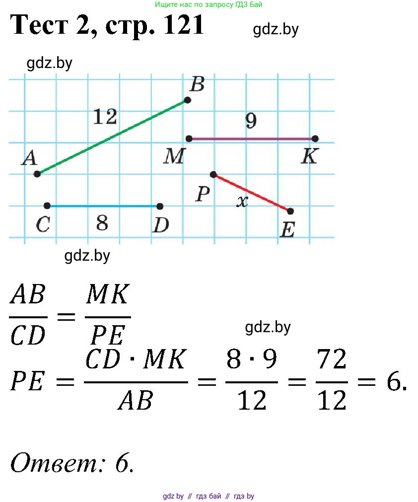 Геометрия, 8 класс Учебник, авторы: Казаков Валерий Владимирович, Казакова Ольга Олеговна, издательство Адукацыя i выхаванне, Минск, 2024, оранжевого цвета, страница 121, Решение