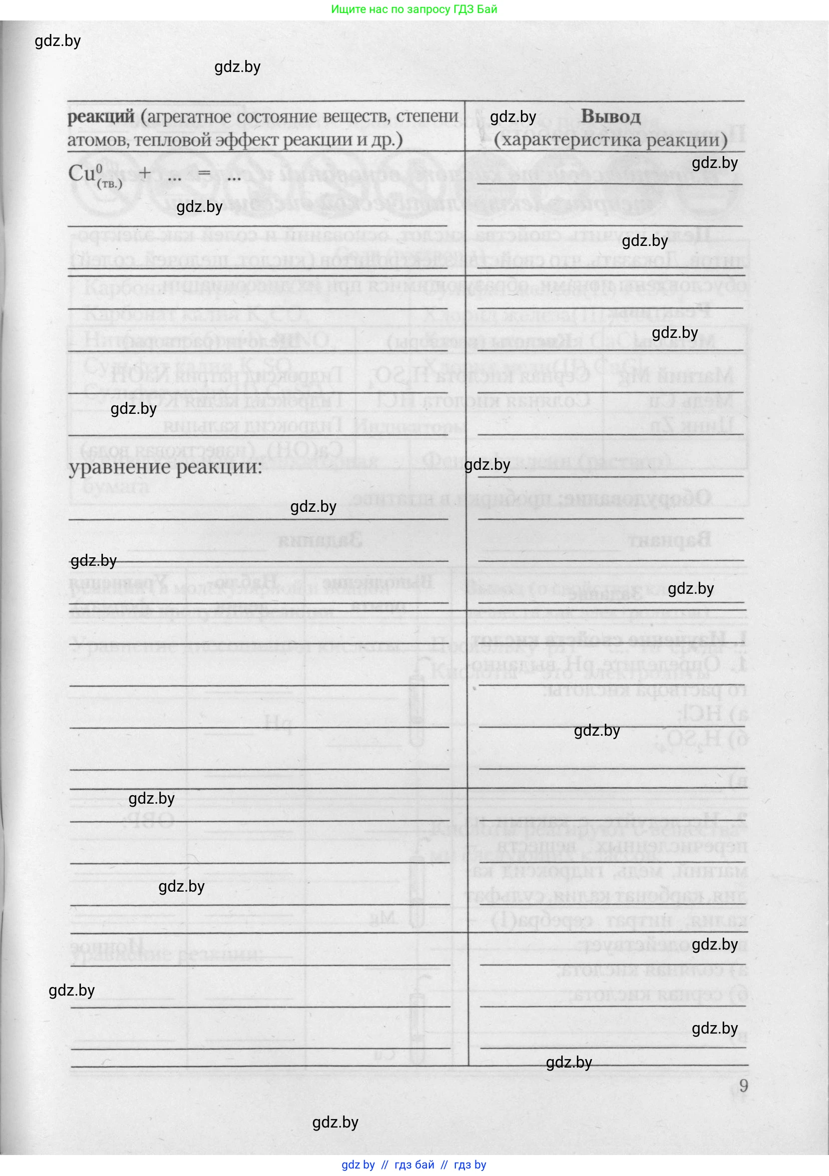 Химия, 11 класс Тетрадь для практических работ, автор: Борушко Ирина Ивановна, издательство Сэр-Вит, Минск, 2021, розового цвета, страница 9