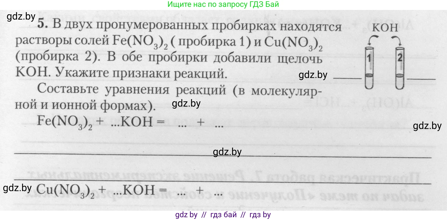 Химия, 11 класс Тетрадь для практических работ, автор: Борушко Ирина Ивановна, издательство Сэр-Вит, Минск, 2021, розового цвета, Часть 2, страница 43, номер 5, Условия