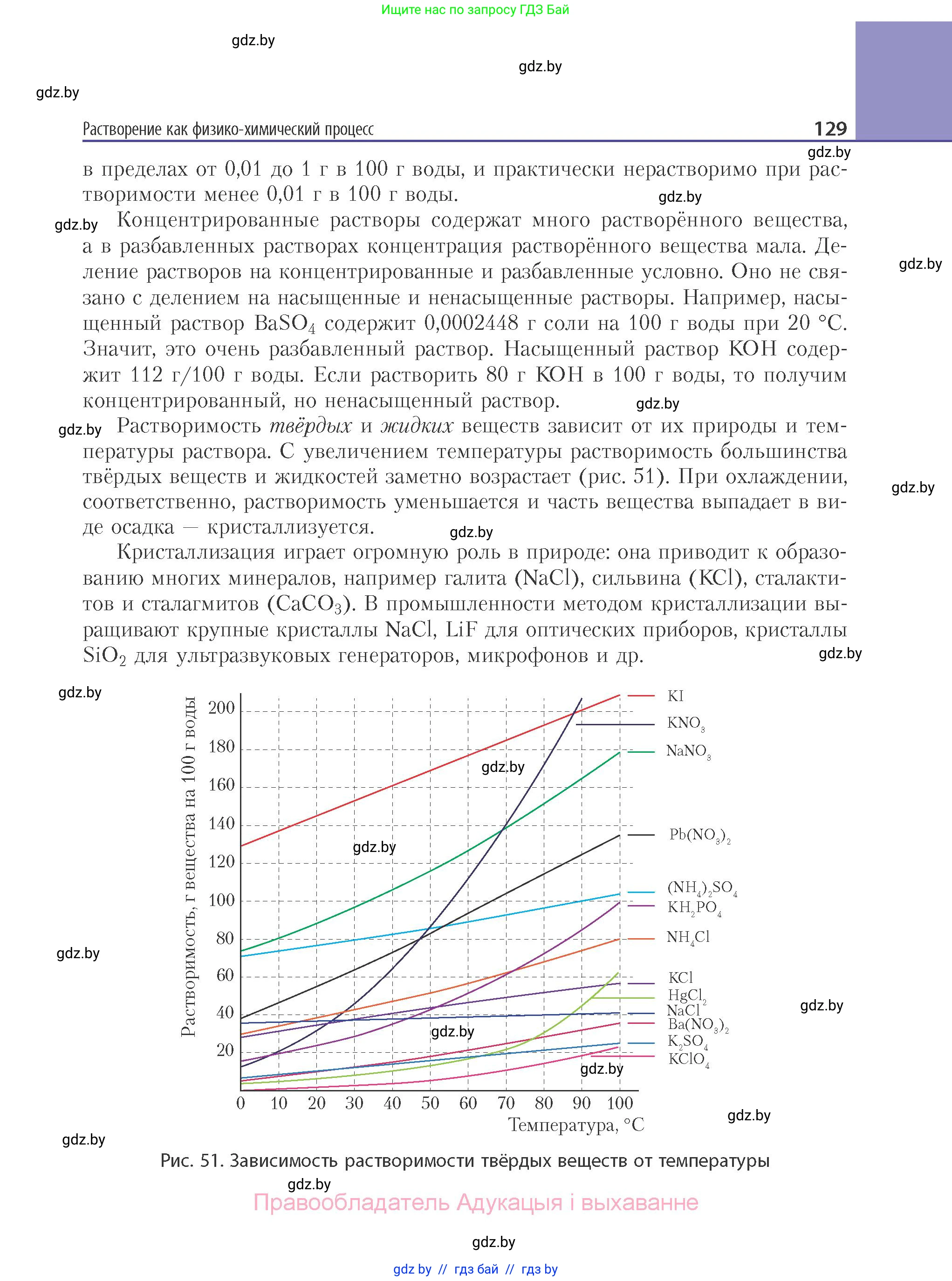 Химия, 11 класс Учебник, авторы: Мычко Дмитрий Иванович, Прохоревич Константин Николаевич, Борушко Ирина Ивановна, издательство Адукацыя i выхаванне, Минск, 2021, зелёного цвета, страница 129