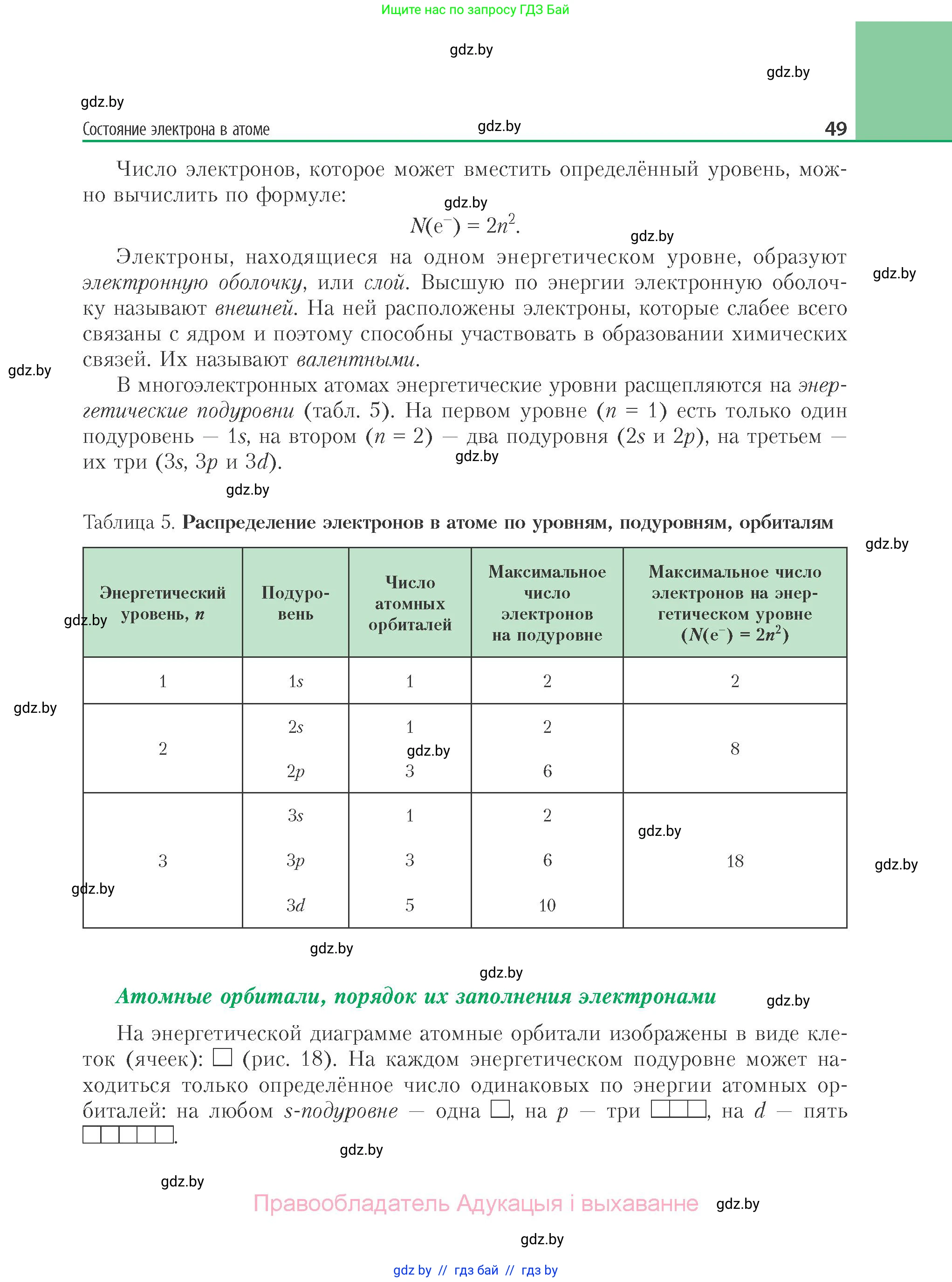 Химия, 11 класс Учебник, авторы: Мычко Дмитрий Иванович, Прохоревич Константин Николаевич, Борушко Ирина Ивановна, издательство Адукацыя i выхаванне, Минск, 2021, зелёного цвета, страница 49