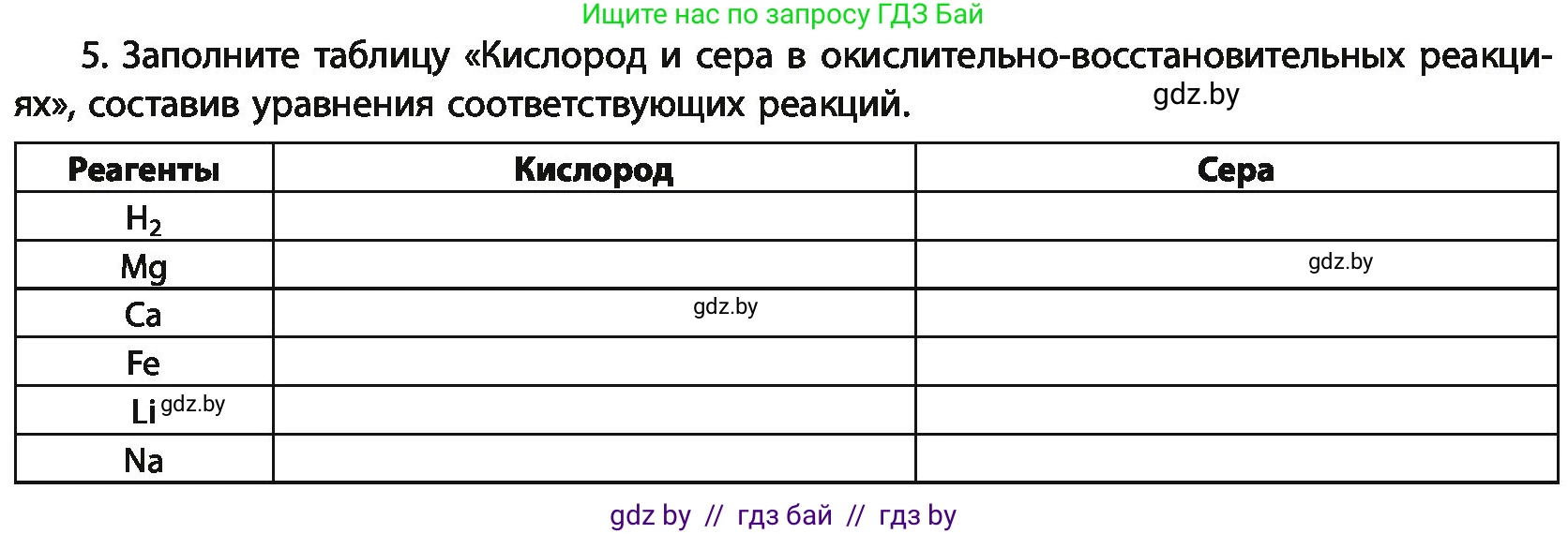 Химия, 11 класс Учебник, авторы: Мычко Дмитрий Иванович, Прохоревич Константин Николаевич, Борушко Ирина Ивановна, издательство Адукацыя i выхаванне, Минск, 2021, зелёного цвета, страница 181, номер 5, Условия