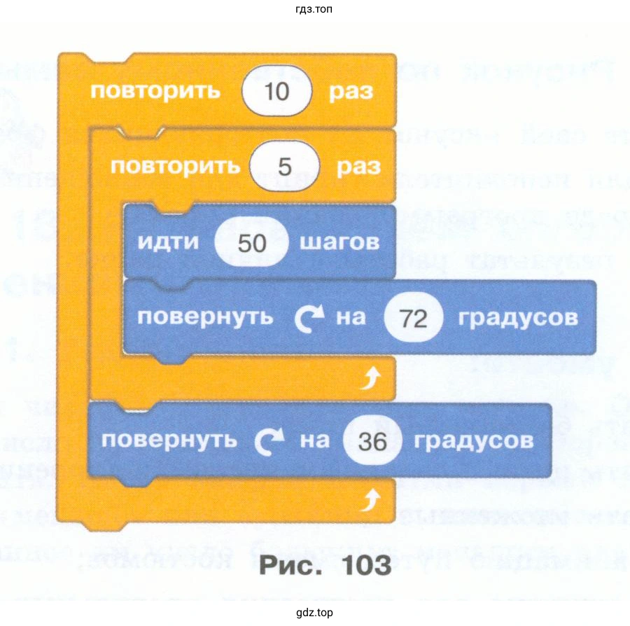 Опустите перо и дополните скрипт следующим фрагментом программного кода