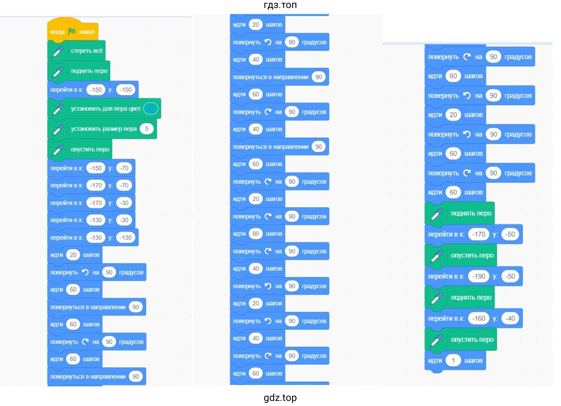 Отрезки и повороты скрипт рисования питона