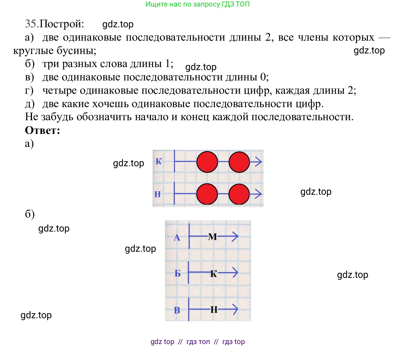 Информатика, 5 класс Учебник, авторы: Семенов Алексей Львович, Рудченко Татьяна Александровна, издательство Просвещение, Москва, 2019, страница 28, номер 35, Решение