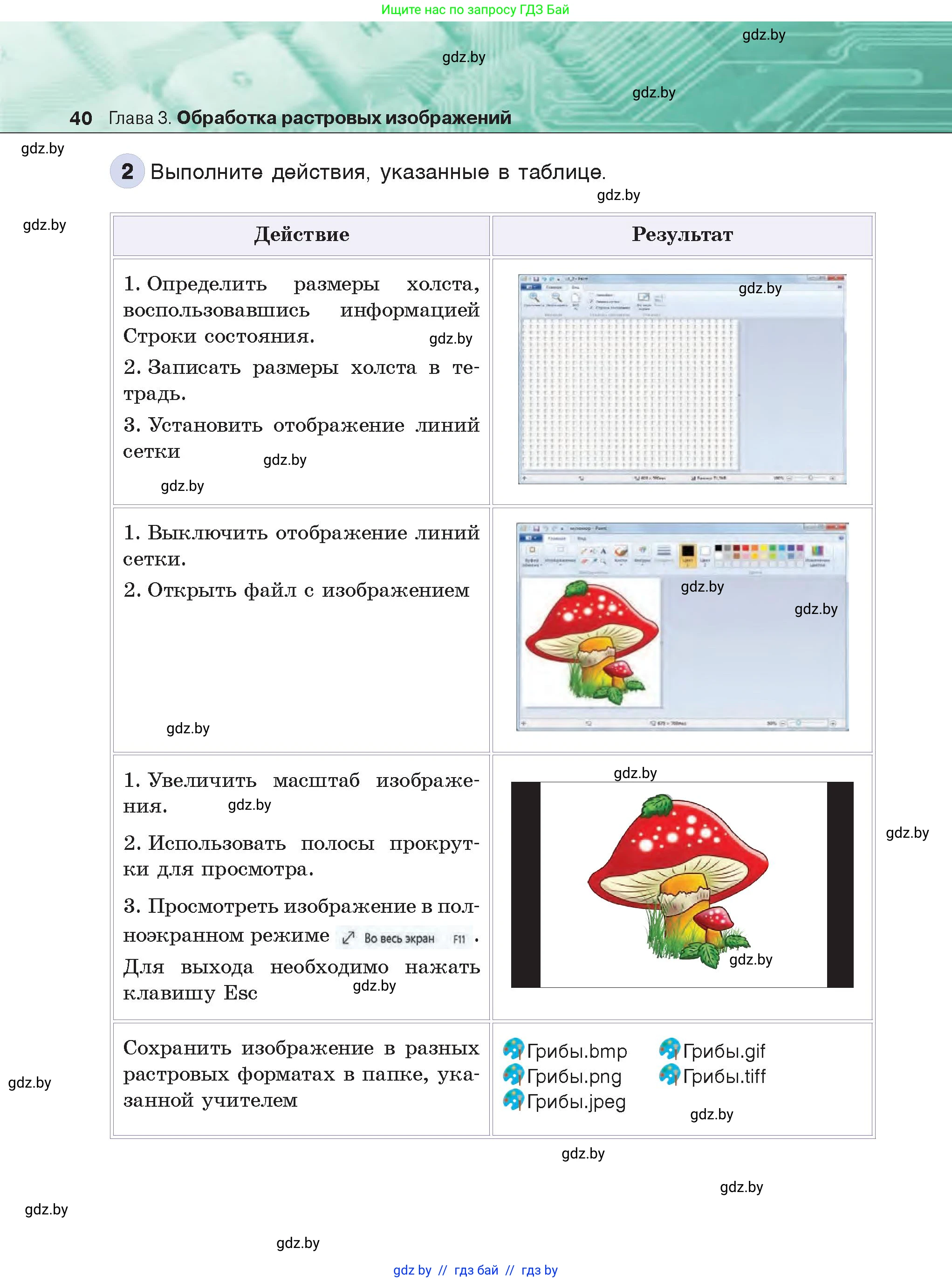 Информатика, 6 класс Учебник, авторы: Котов Владимир Михайлович, Макарова Нина Петровна, Лапо Анжелика Ивановна, Войтехович Елена Николаевна, издательство Народная асвета, Минск, 2024, бирюзового цвета, страница 40