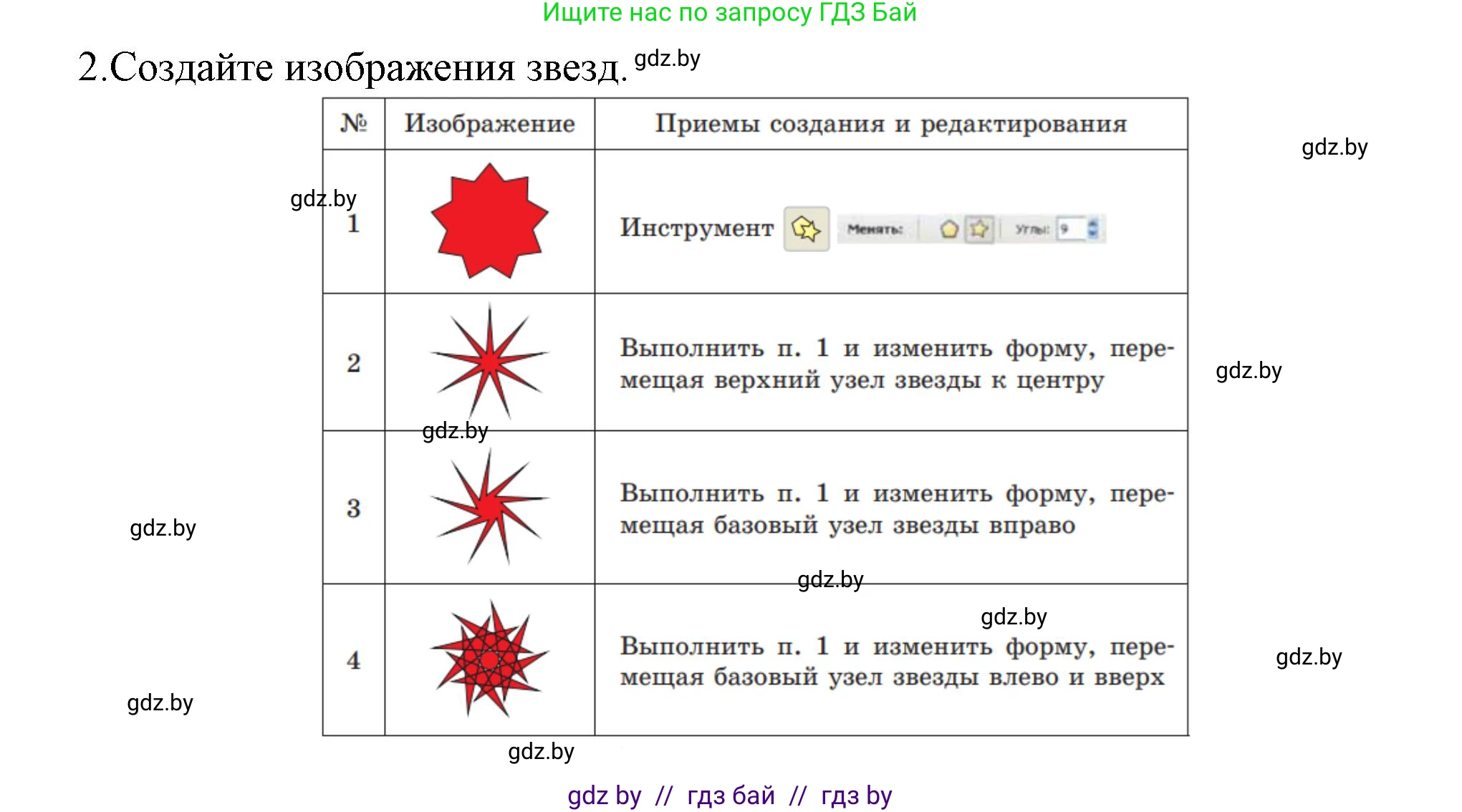 Информатика, 7 класс Учебник, авторы: Котов Владимир Михайлович, Лапо Анжелика Ивановна, Войтехович Елена Николаевна, издательство Народная асвета, Минск, 2017, страница 153, номер 2, Решение
