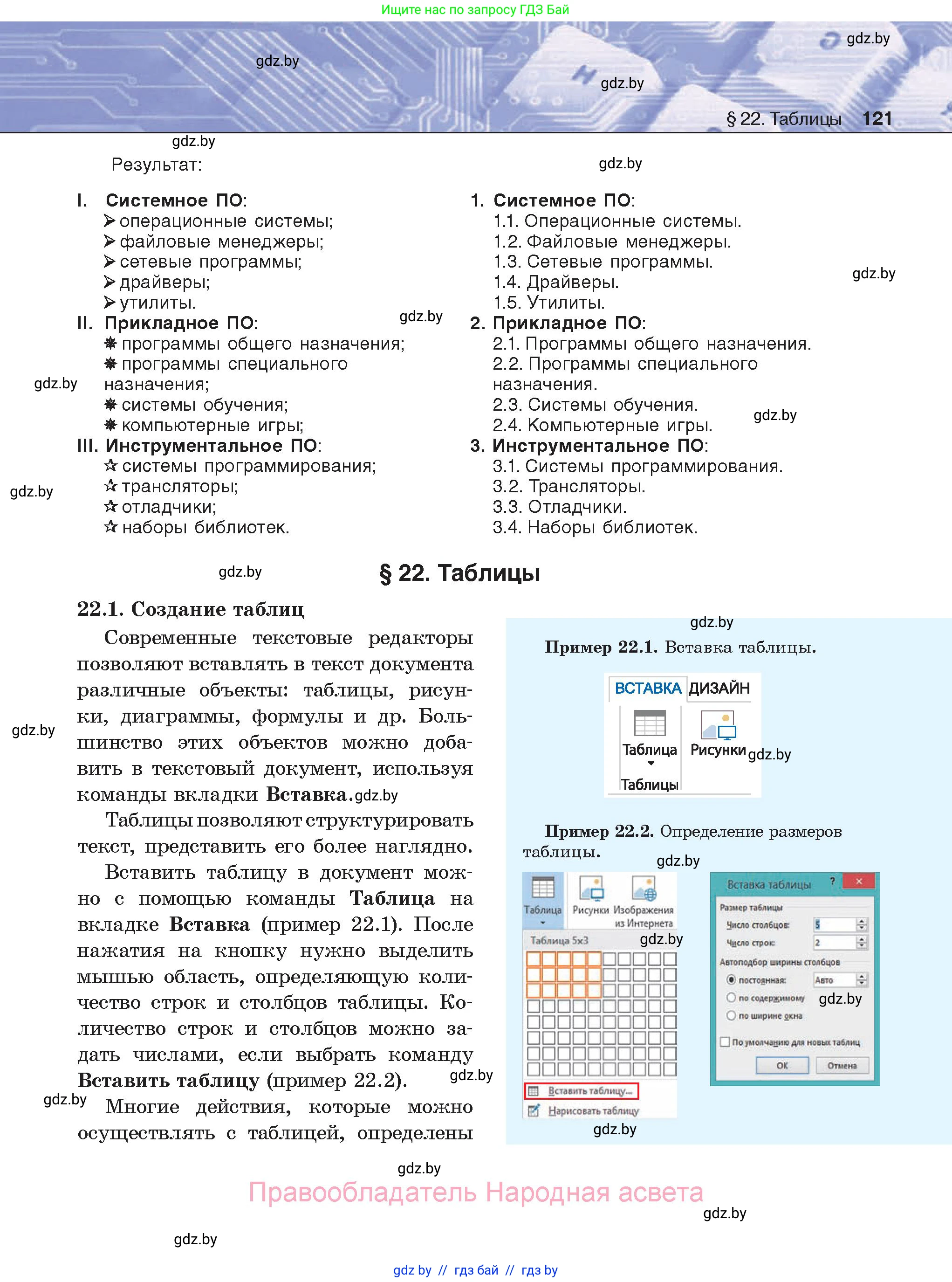 Информатика, 8 класс Учебник, авторы: Котов Владимир Михайлович, Лапо Анжелика Ивановна, Быкадоров Юрий Александрович, Войтехович Елена Николаевна, издательство Народная асвета, Минск, 2018, страница 121