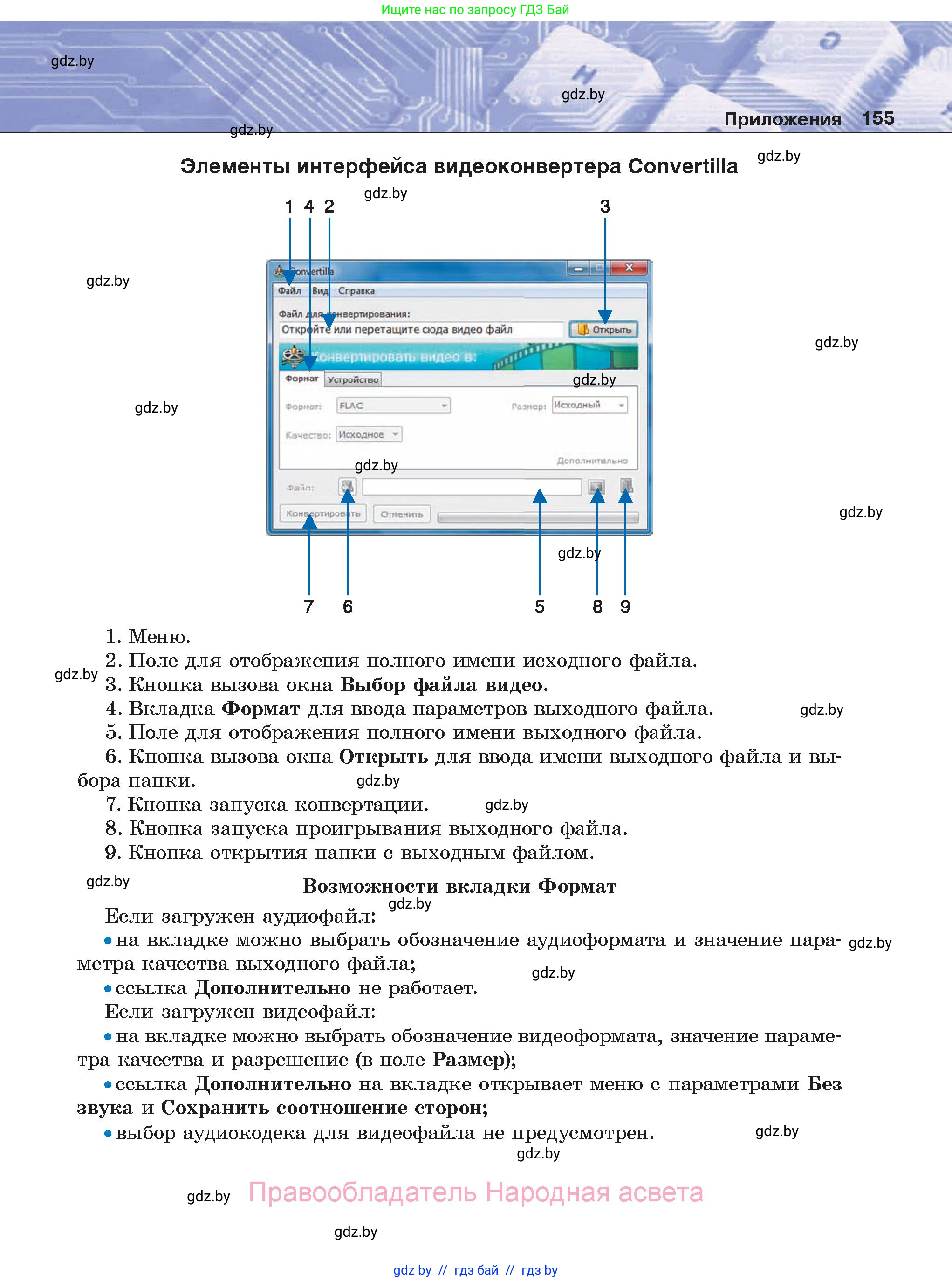 Информатика, 8 класс Учебник, авторы: Котов Владимир Михайлович, Лапо Анжелика Ивановна, Быкадоров Юрий Александрович, Войтехович Елена Николаевна, издательство Народная асвета, Минск, 2018, страница 155
