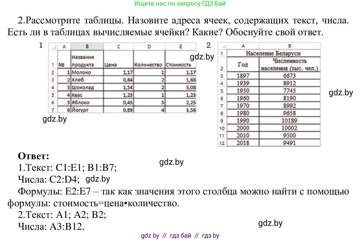 Информатика, 9 класс Учебник, авторы: Котов Владимир Михайлович, Лапо Анжелика Ивановна, Быкадоров Юрий Александрович, Войтехович Елена Николаевна, издательство Народная асвета, Минск, 2019, голубого цвета, страница 68, номер 2, Решение