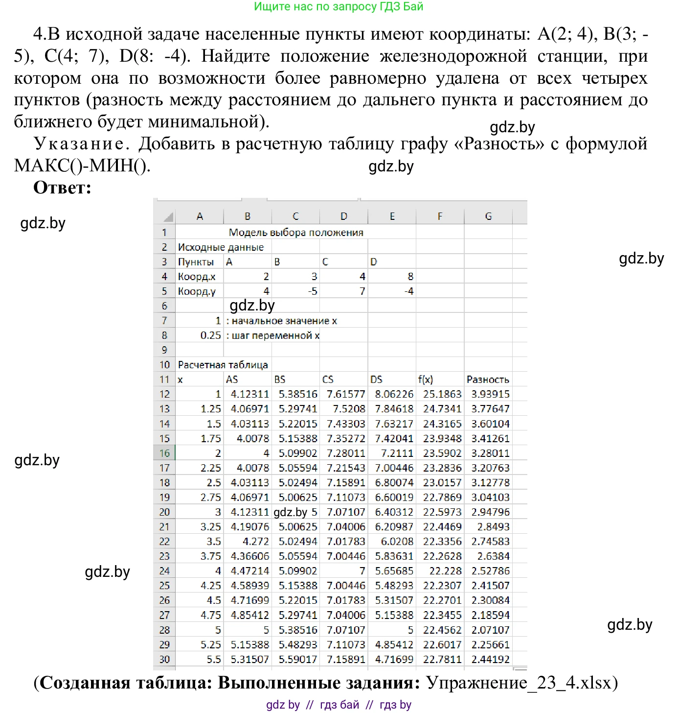 Информатика, 9 класс Учебник, авторы: Котов Владимир Михайлович, Лапо Анжелика Ивановна, Быкадоров Юрий Александрович, Войтехович Елена Николаевна, издательство Народная асвета, Минск, 2019, голубого цвета, страница 133, номер 4, Решение