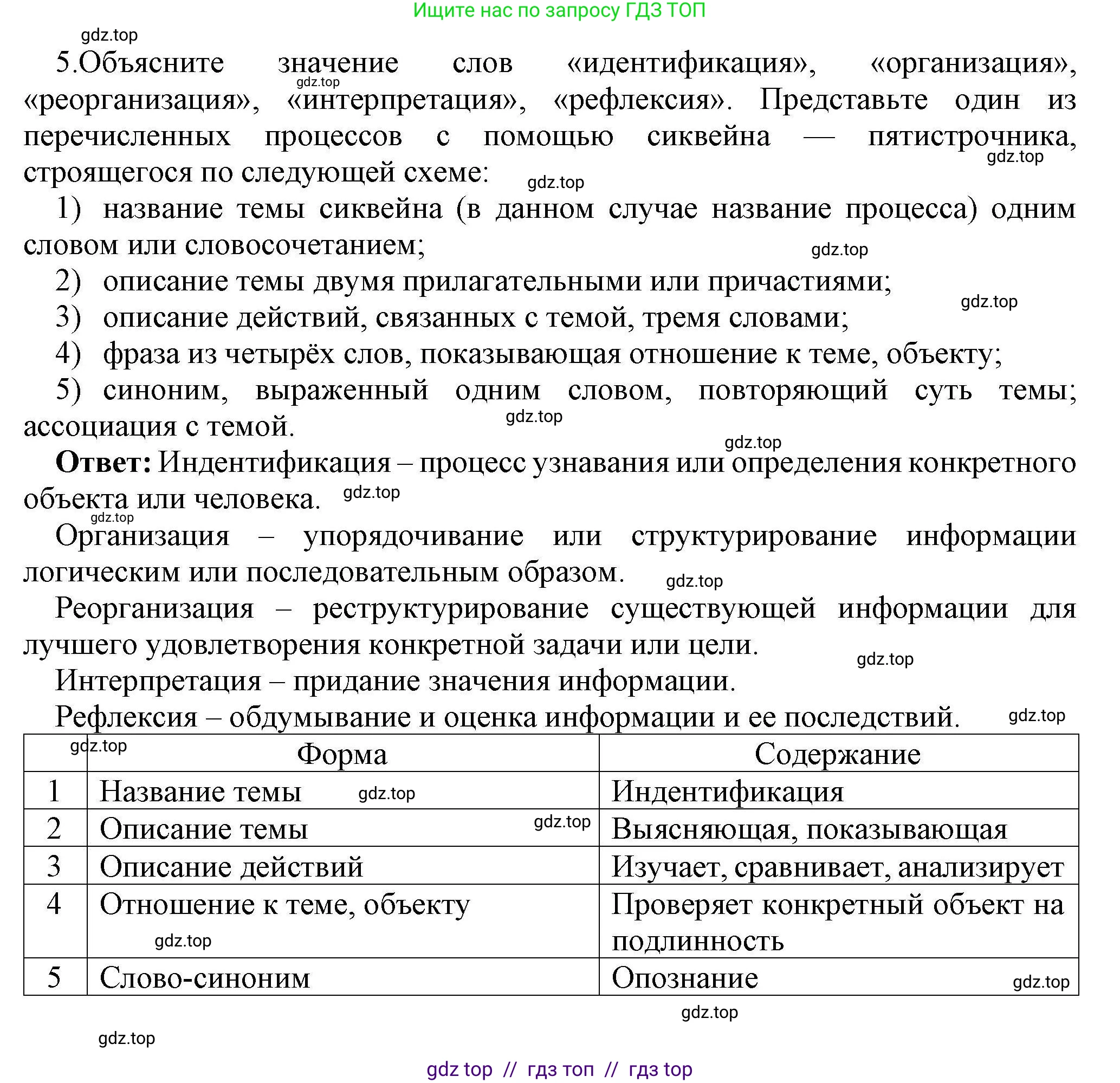 Информатика, 10 класс Учебник, авторы: Босова Людмила Леонидовна, Босова Анна Юрьевна, издательство Просвещение, Москва, 2021, страница 15, номер 5, Решение