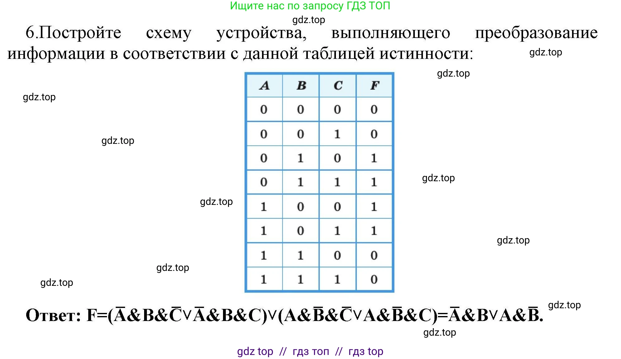 Информатика, 10 класс Учебник, авторы: Босова Людмила Леонидовна, Босова Анна Юрьевна, издательство Просвещение, Москва, 2021, страница 217, номер 6, Решение