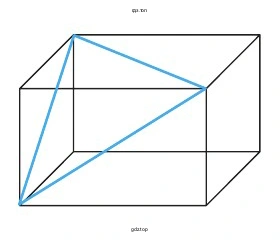 Определить периметр треугольника, образованного диагоналями его граней