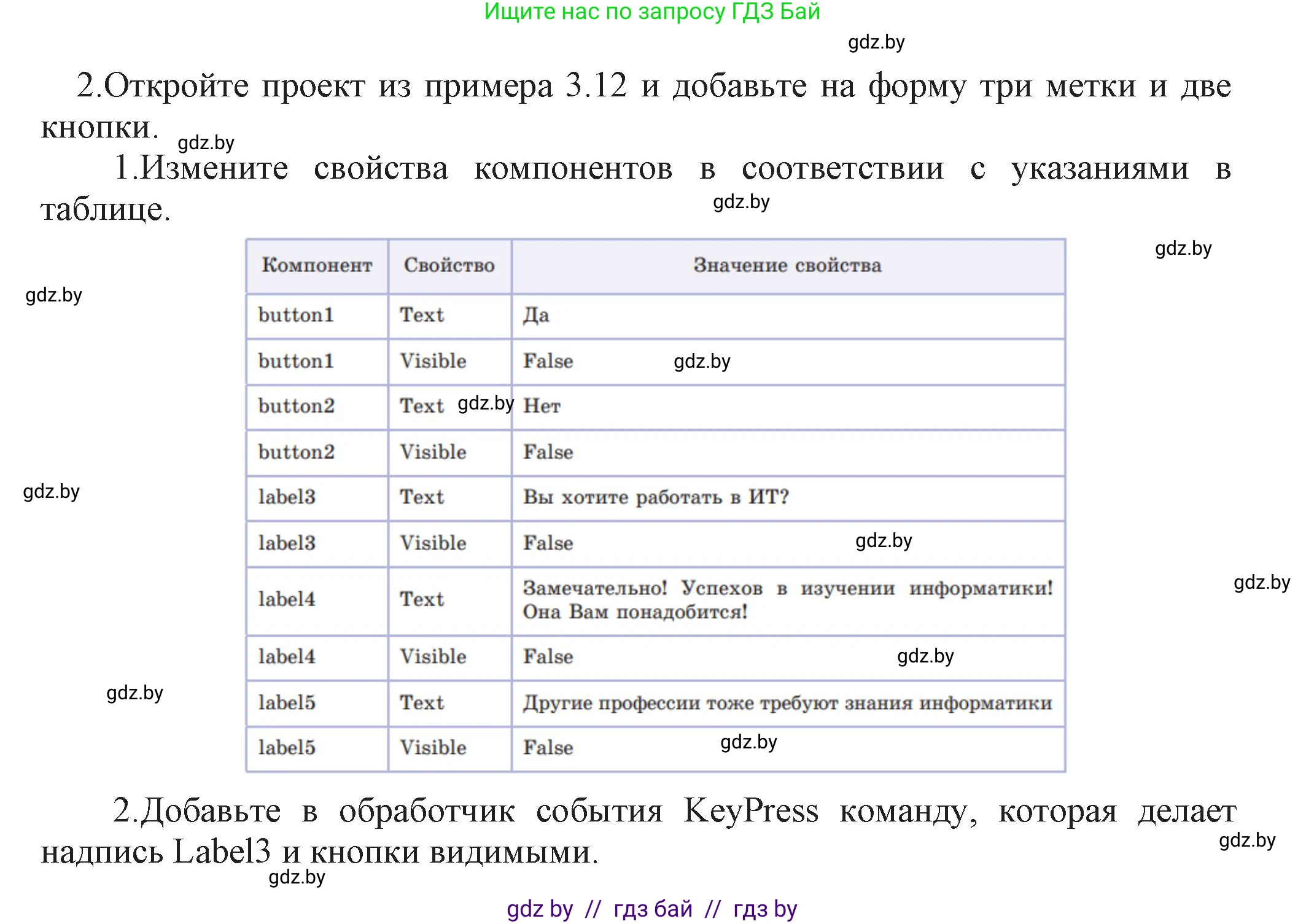 Информатика, 11 класс Учебник, авторы: Котов Владимир Михайлович, Лапо Анжелика Ивановна, Быкадоров Юрий Александрович, Войтехович Елена Николаевна, издательство Народная асвета, Минск, 2021, бирюзового цвета, страница 24, номер 2, Решение