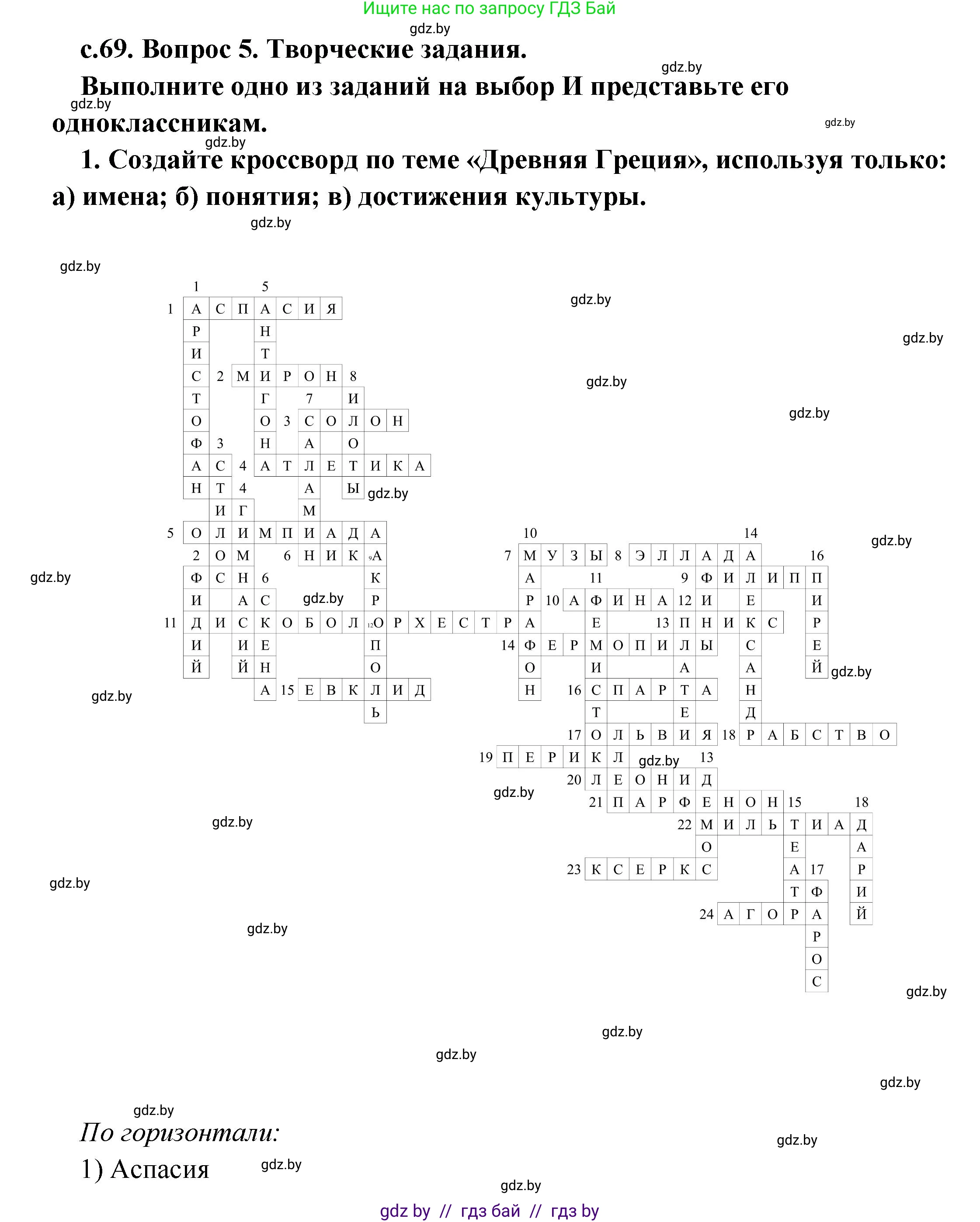 История Древнего мира, 5 класс Учебник, авторы: Кошелев Владимир Сергеевич, Прохоров Андрей Аркадьевич, Перзашкевич Олег Валерьевич, Журавлевич Ольга Георгиевна, издательство Народная асвета, Минск, 2019, коричневого цвета, Часть 2, страница 70, номер 5, Решение (краткий ответ)