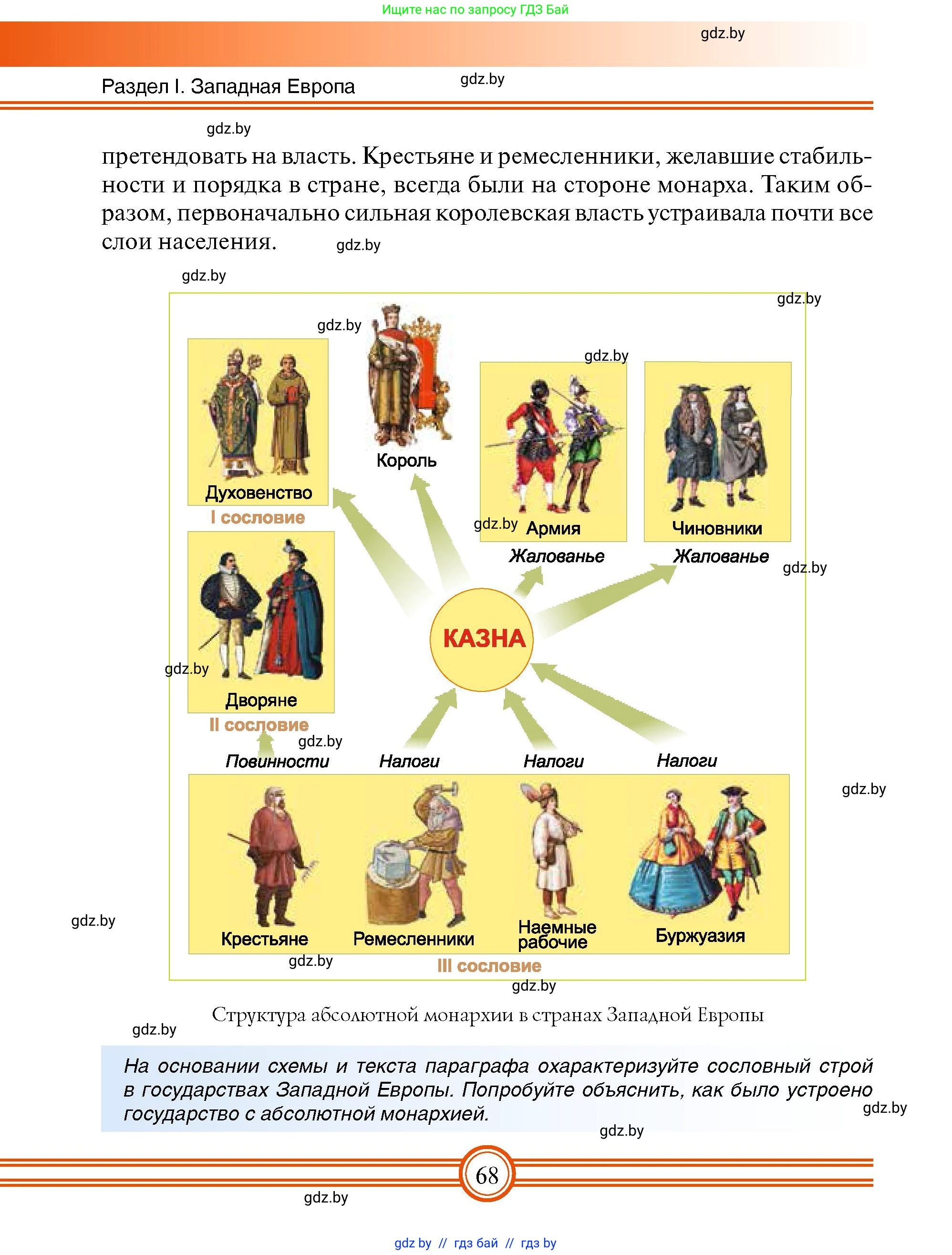 Всемирная история, 7 класс Учебник, авторы: Кошелев Владимир Сергеевич, Кошелева Наталья Владимировна, издательство Издательский центр БГУ, Минск, 2024, красного цвета, страница 68