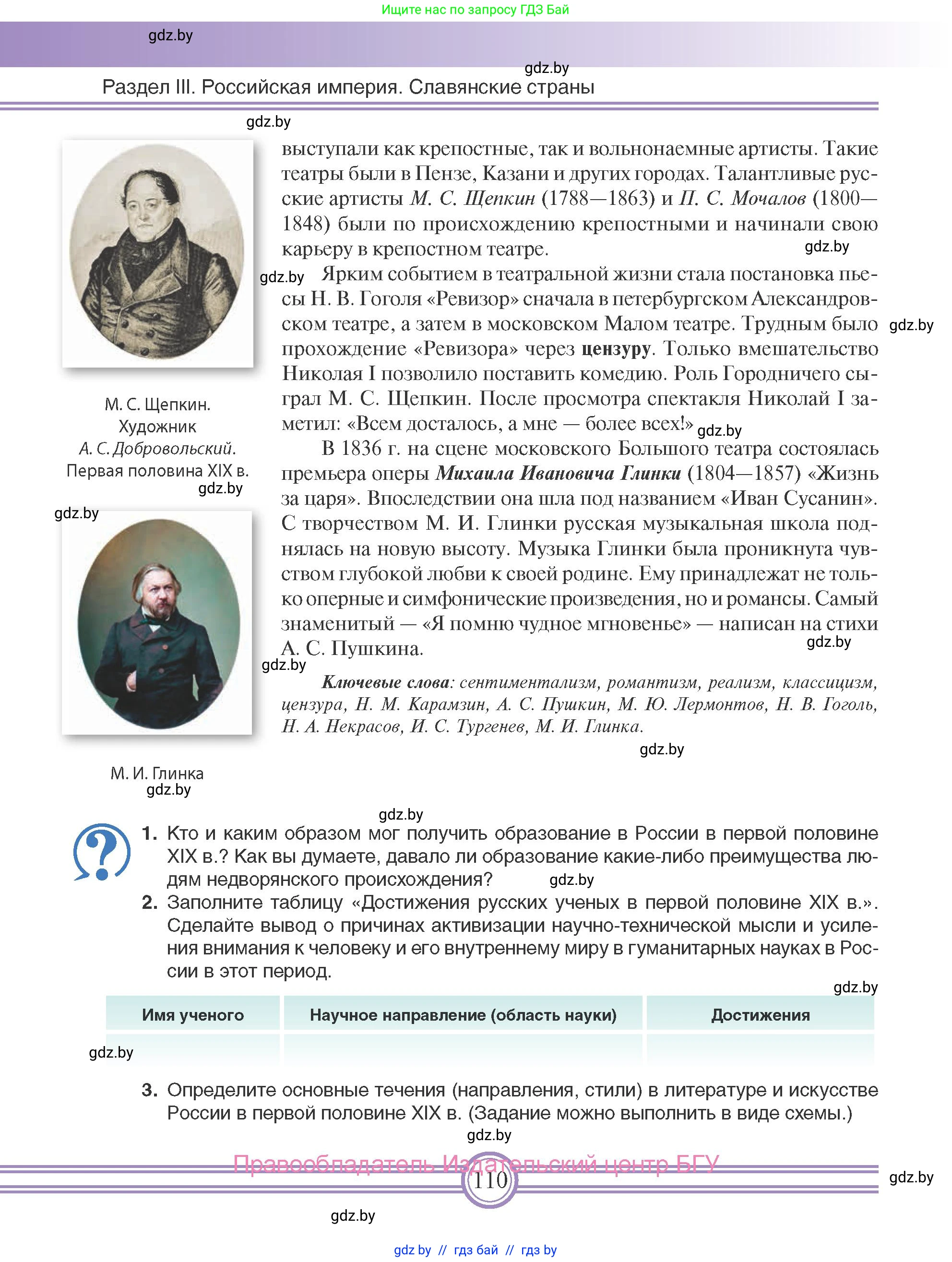 Всемирная история, 8 класс Учебник, авторы: Кошелев Владимир Сергеевич, Кошелева Наталья Владимировна, Байдакова Наталья Владимировна, издательство Издательский центр БГУ, Минск, 2018, красного цвета, страница 110
