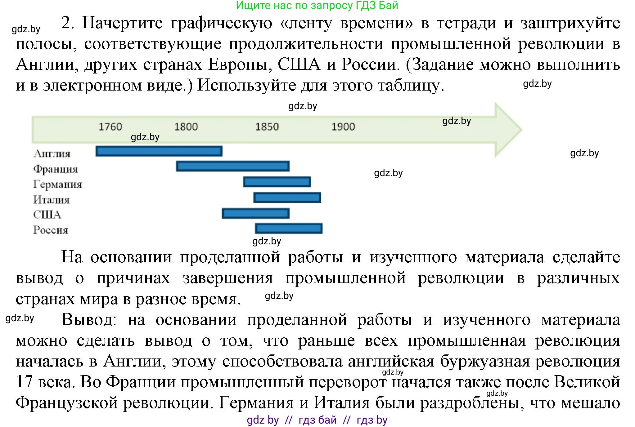 Всемирная история, 8 класс Учебник, авторы: Кошелев Владимир Сергеевич, Кошелева Наталья Владимировна, Байдакова Наталья Владимировна, издательство Издательский центр БГУ, Минск, 2018, красного цвета, страница 69, номер 2, Решение