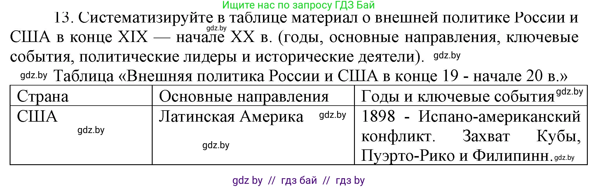 Всемирная история, 8 класс Учебник, авторы: Кошелев Владимир Сергеевич, Кошелева Наталья Владимировна, Байдакова Наталья Владимировна, издательство Издательский центр БГУ, Минск, 2018, красного цвета, страница 144, номер 13, Решение