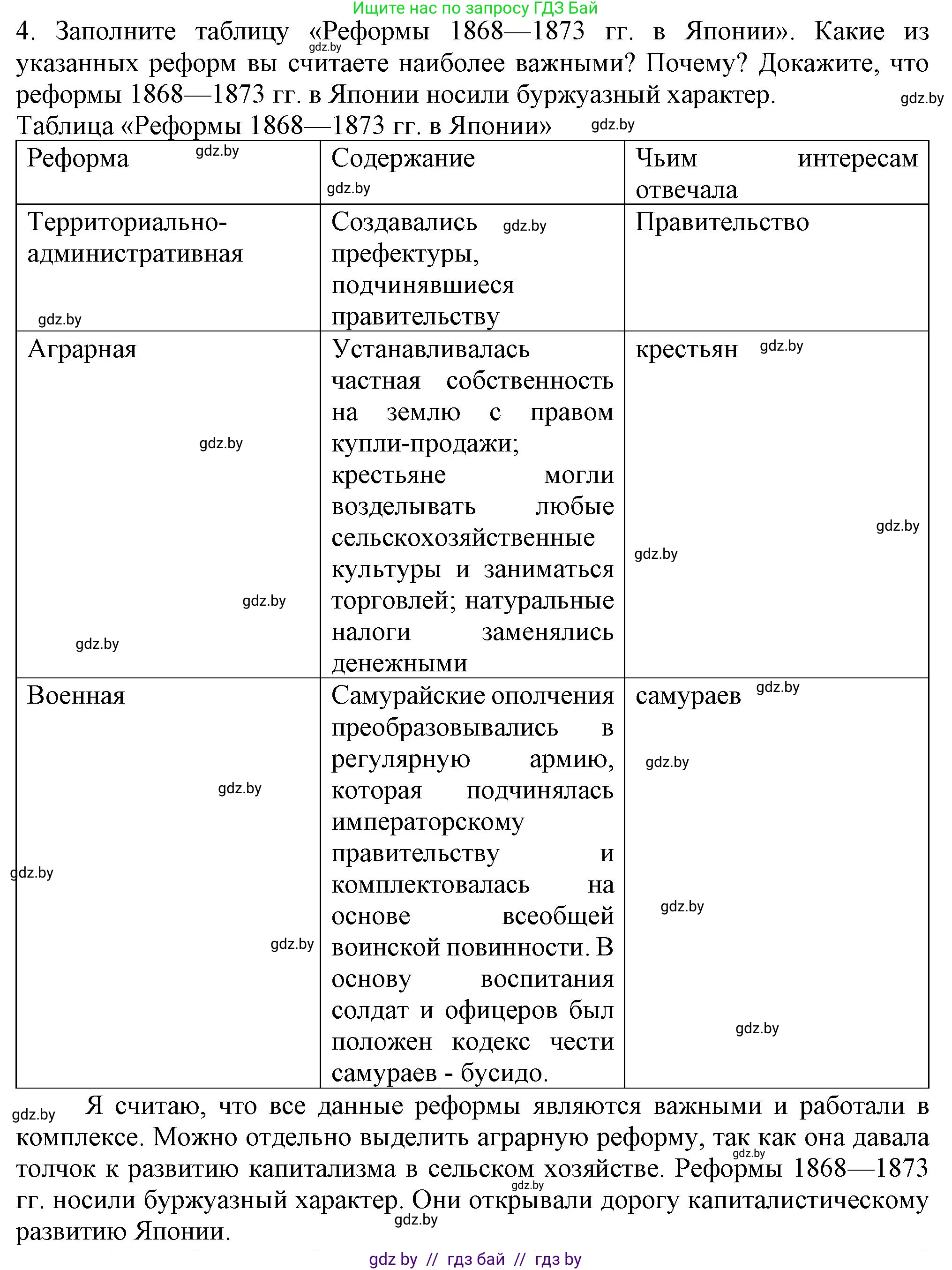 Всемирная история, 8 класс Учебник, авторы: Кошелев Владимир Сергеевич, Кошелева Наталья Владимировна, Байдакова Наталья Владимировна, издательство Издательский центр БГУ, Минск, 2018, красного цвета, страница 151, номер 4, Решение