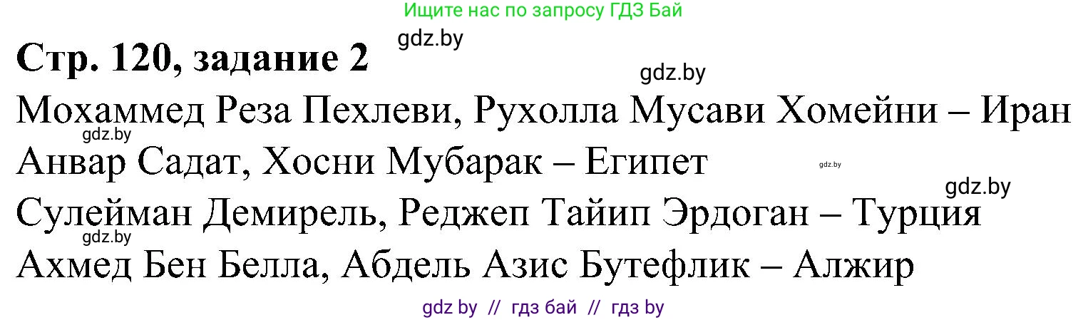 Всемирная история, 9 класс Практикум, авторы: Кошелев Владимир Сергеевич, Краснова Марина Алексеевна, Кошелева Наталья Владимировна, издательство Аверсэв, Минск, 2020, серого цвета, страница 120, номер 2, Решение