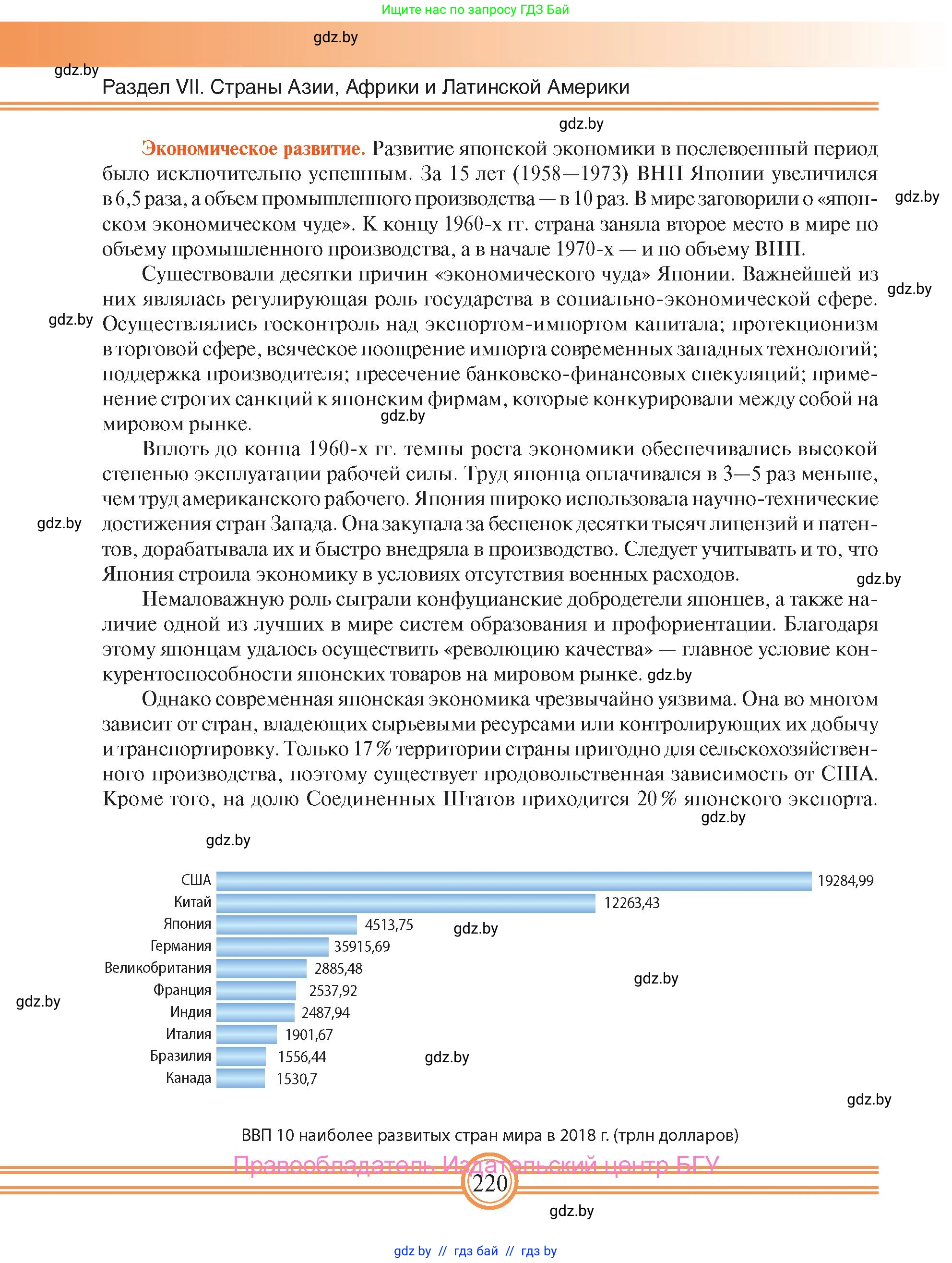 Всемирная история, 9 класс Учебник, авторы: Кошелев Владимир Сергеевич, Краснова Марина Алексеевна, Кошелева Наталья Владимировна, издательство Издательский центр БГУ, Минск, 2019, красного цвета, страница 220