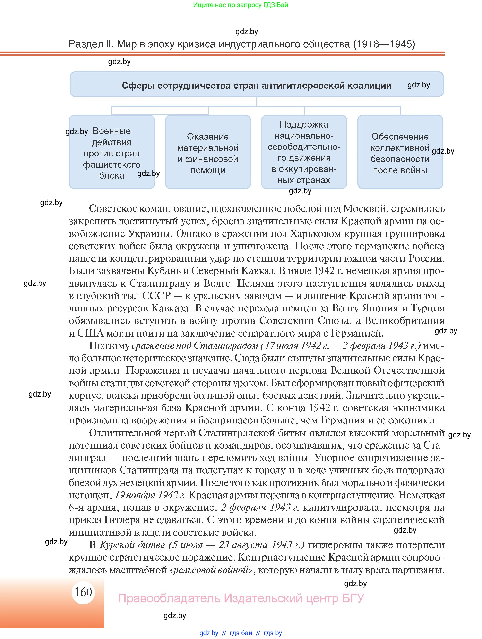 Всемирная история, 11 класс Учебник, авторы: Кошелев Владимир Сергеевич, Кошелева Наталья Владимировна, Краснова Марина Алексеевна, издательство Издательский центр БГУ, Минск, бирюзового цвета, страница 160