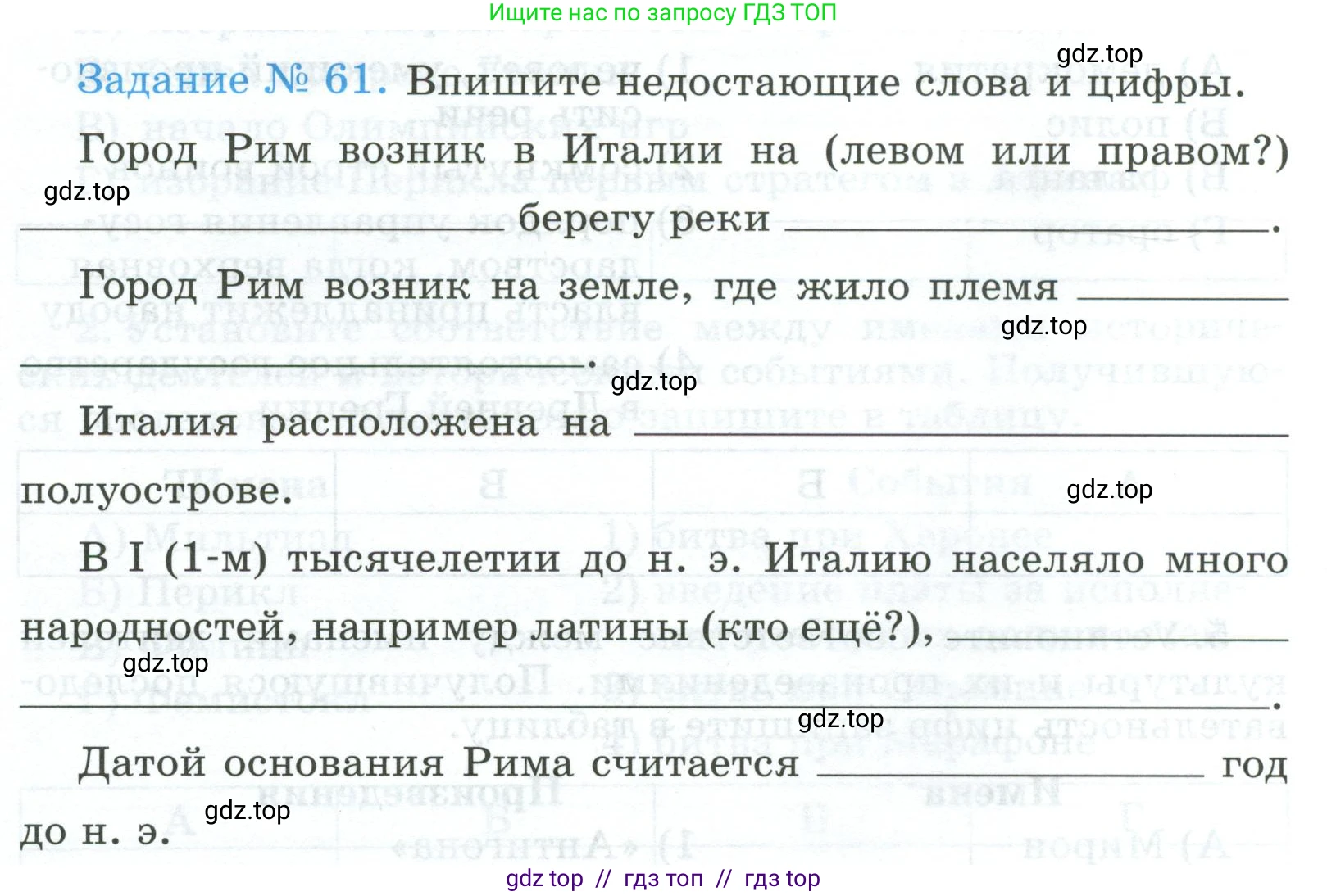 Всеобщая история, 5 класс рабочая тетрадь, автор: Годер Георгий Израилевич, издательство Просвещение, Москва, 2023, Часть 2, страница 58, номер 61, Условие