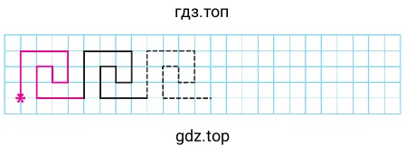 По какому правилу составлен узор? Начерти такой узор в тетради и продолжи его до конца строки
